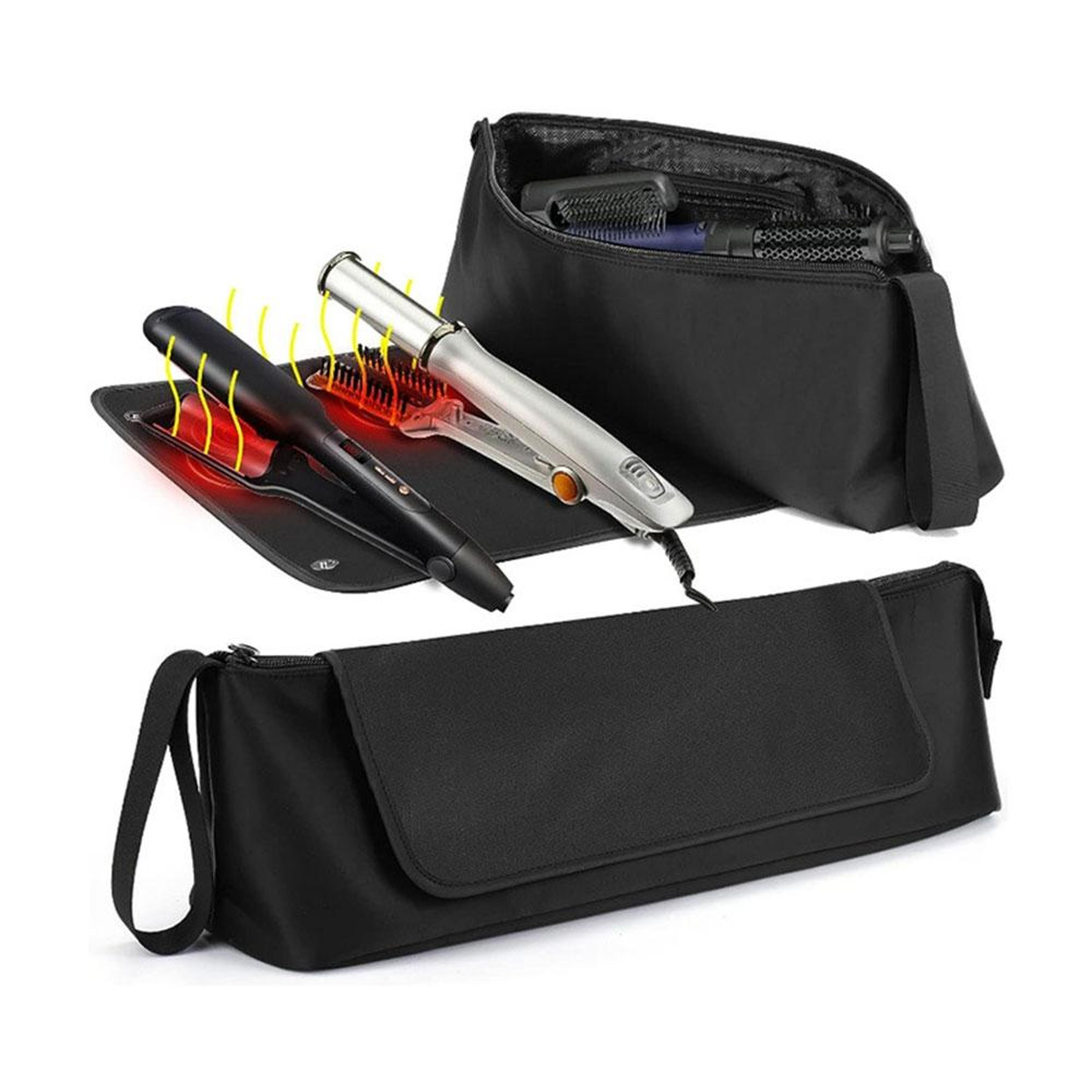 hair tool travel storage bag portable hair straightener storage bag & curling iron travel case