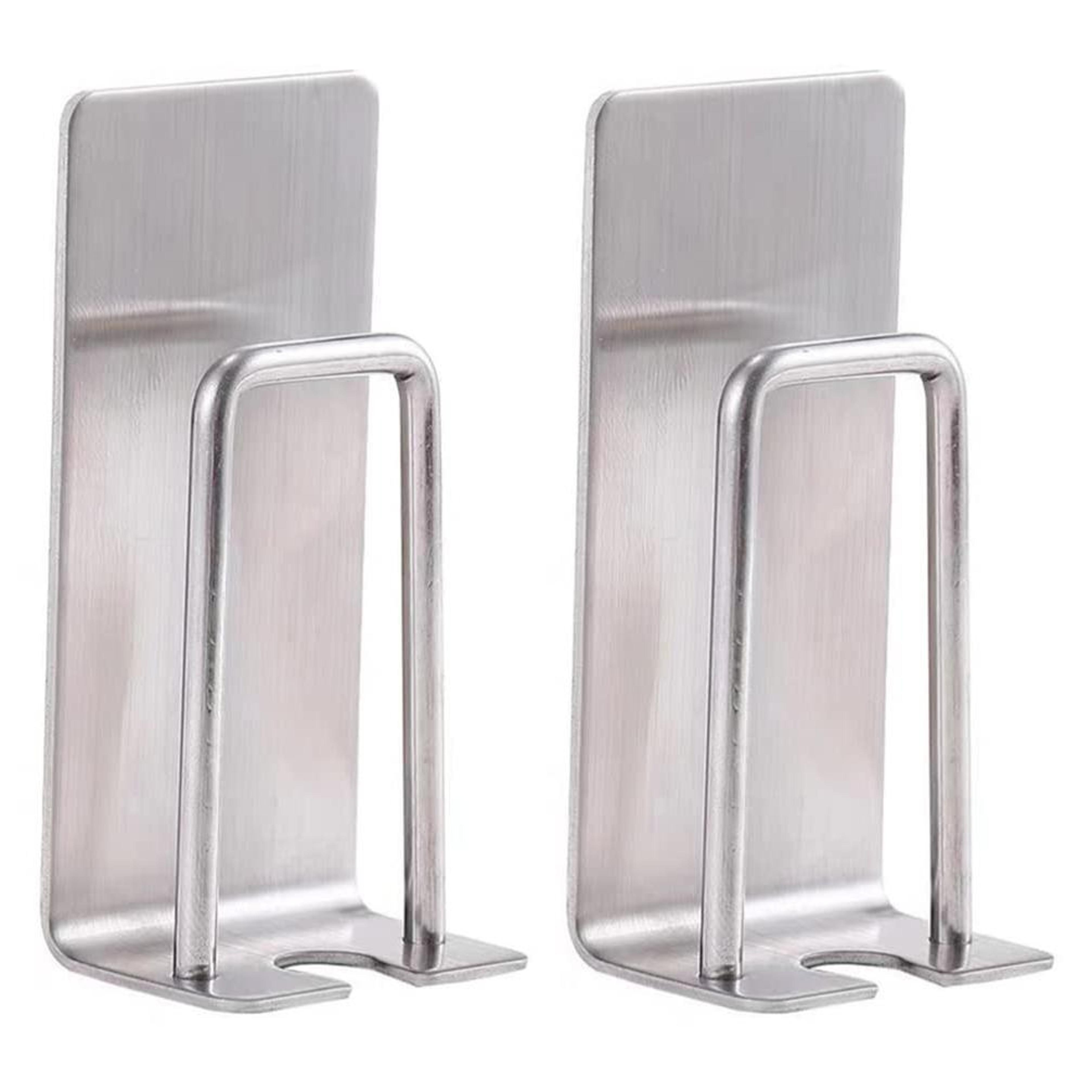 adhesive stainless steel sponge & toothbrush holder for bathroom and kitchen