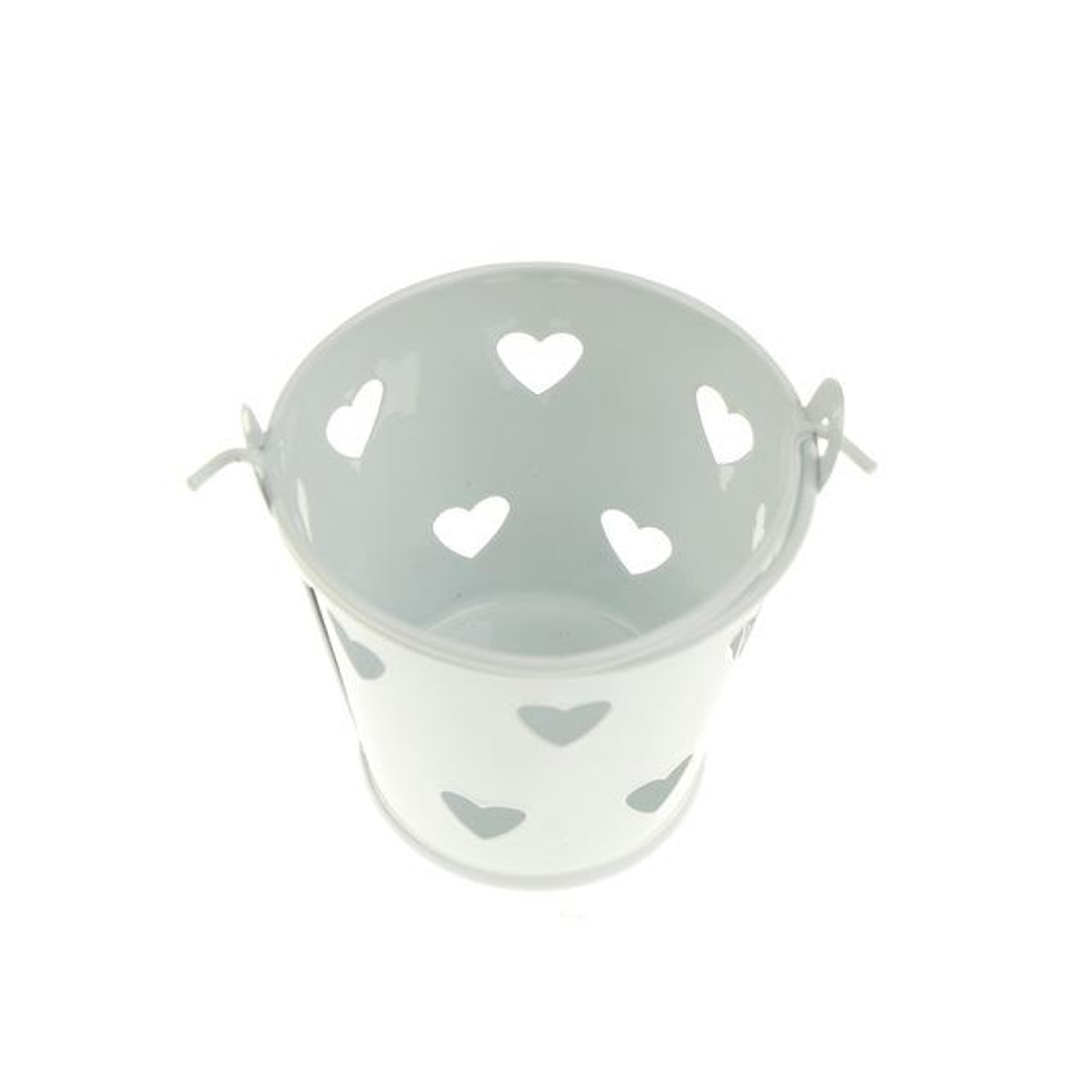 heart bloom mini metal pencil holder cute desktop organizer cup