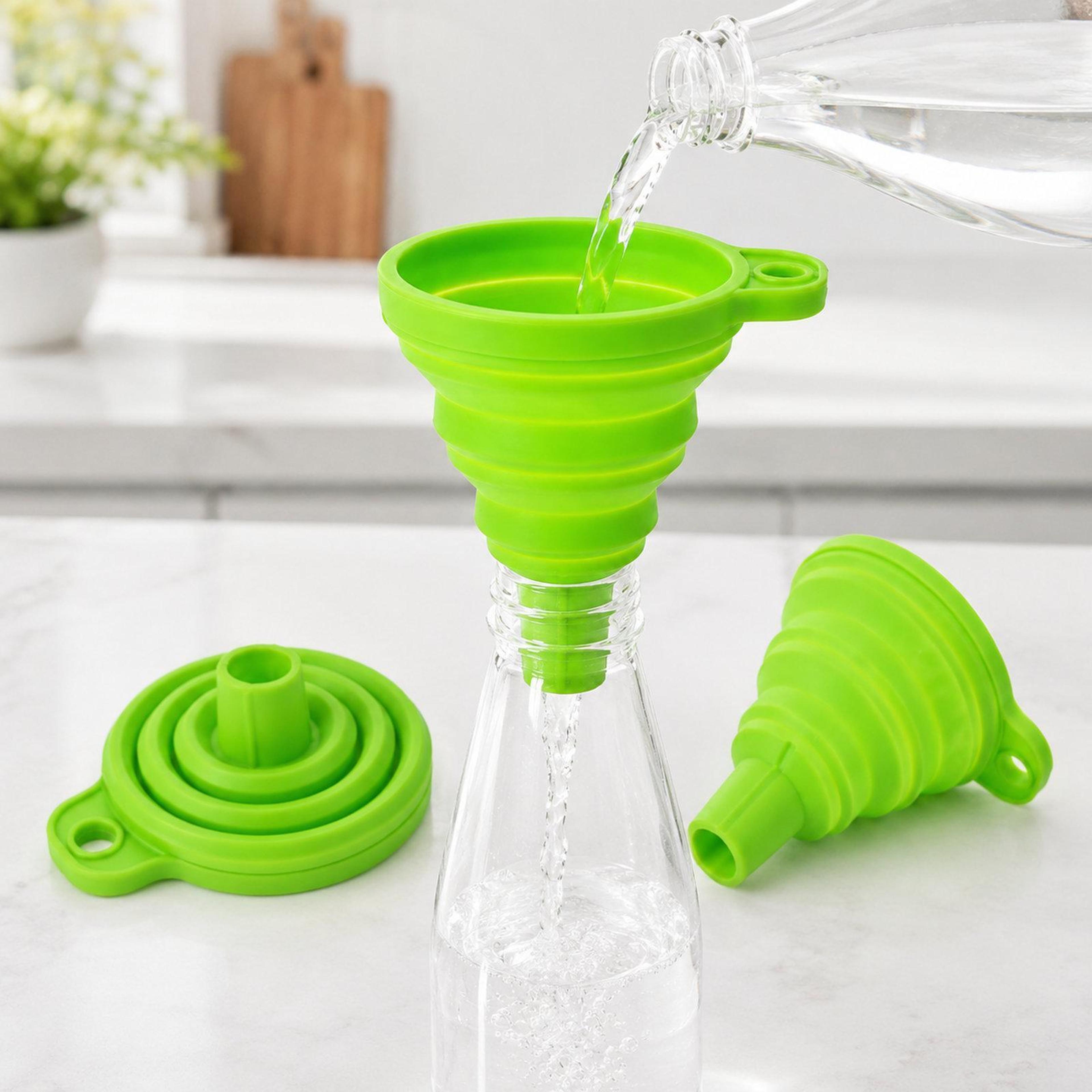 collapsible silicone funnel set food grade folding funnels for bottles and liquid transfer