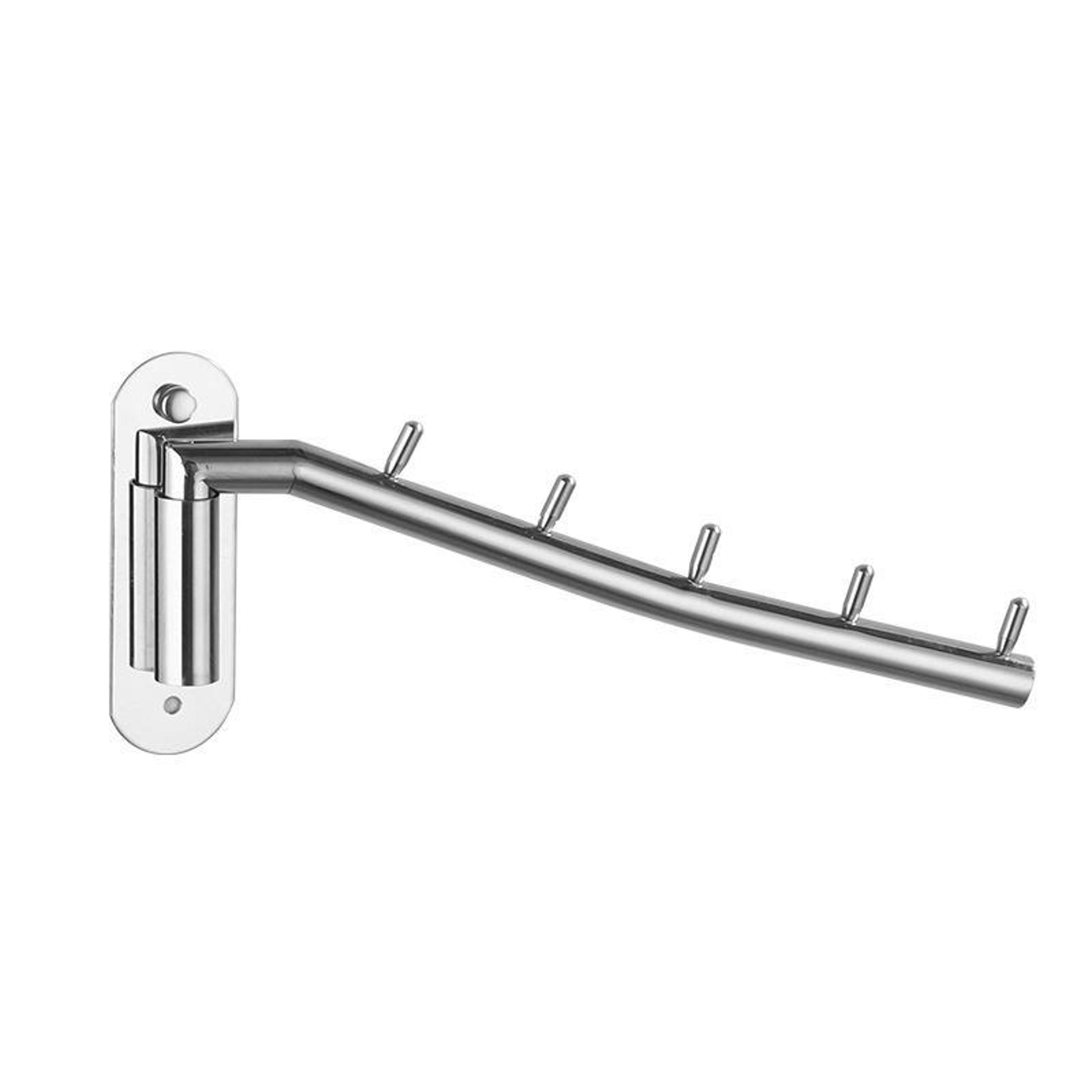 stainless steel swivel wall hook space saving towel & clothes hanger