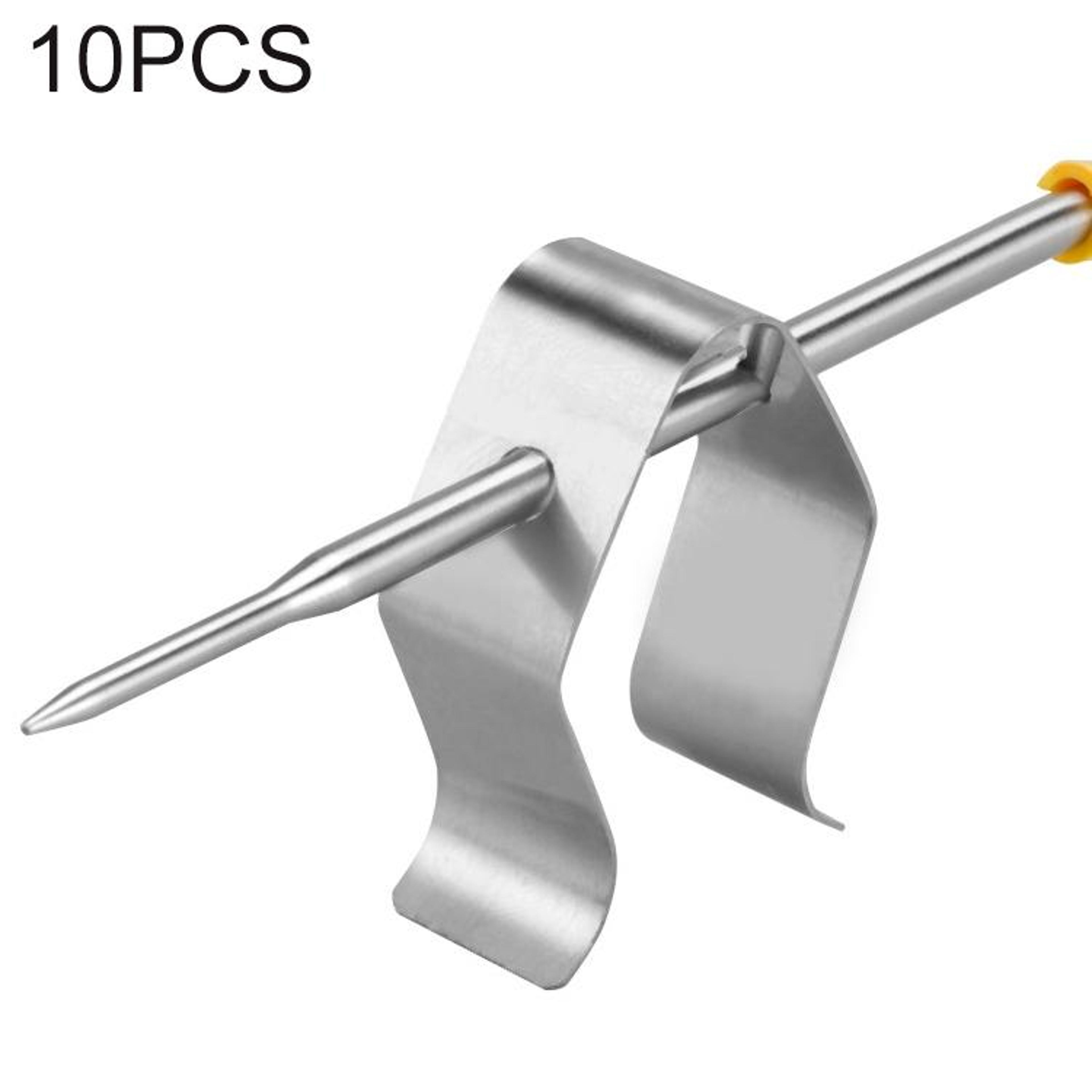 stainless steel bbq probe holder clips for accurate grill temperature monitoring