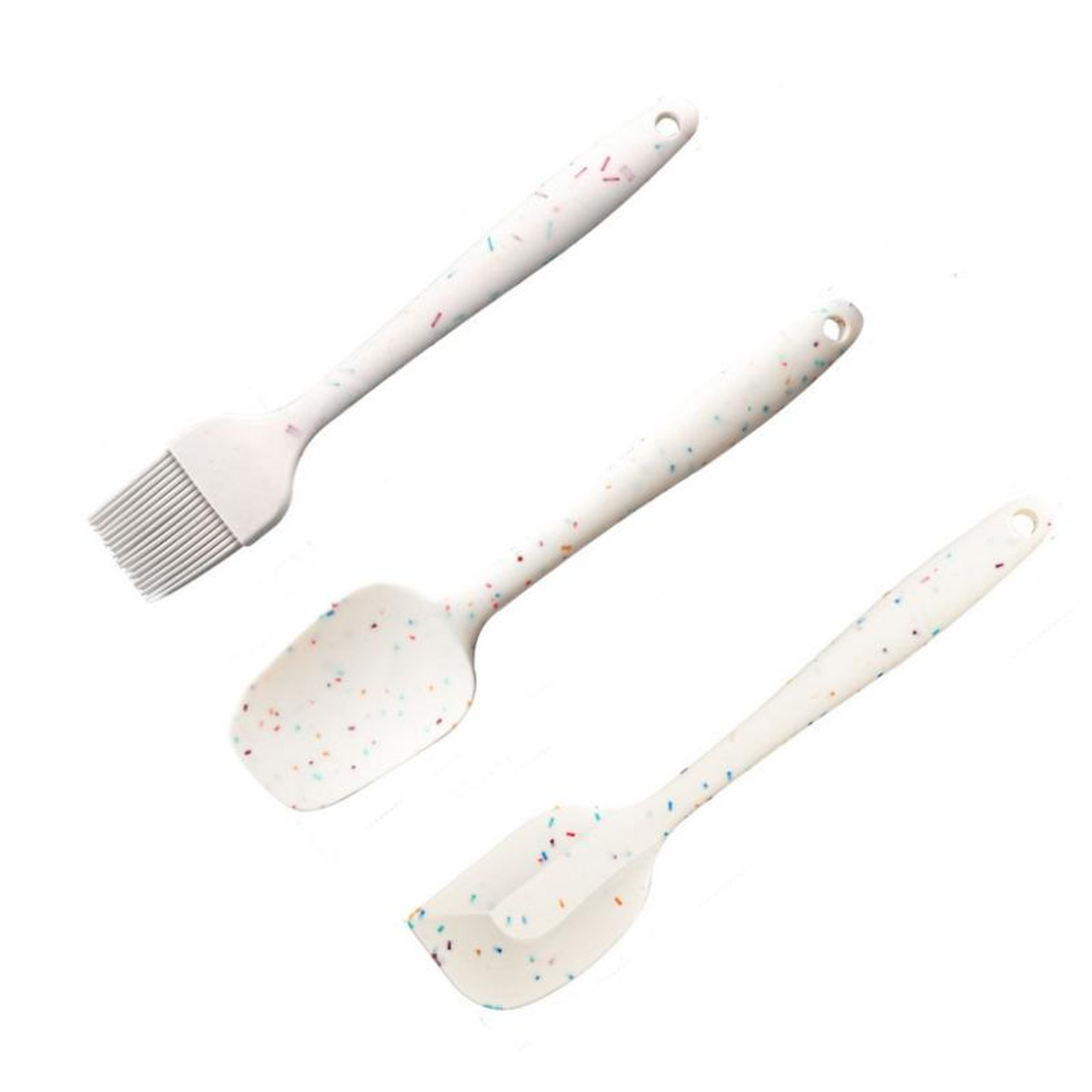 silicone baking spatula set pancake spatula, silicone basting brush & butter spreader