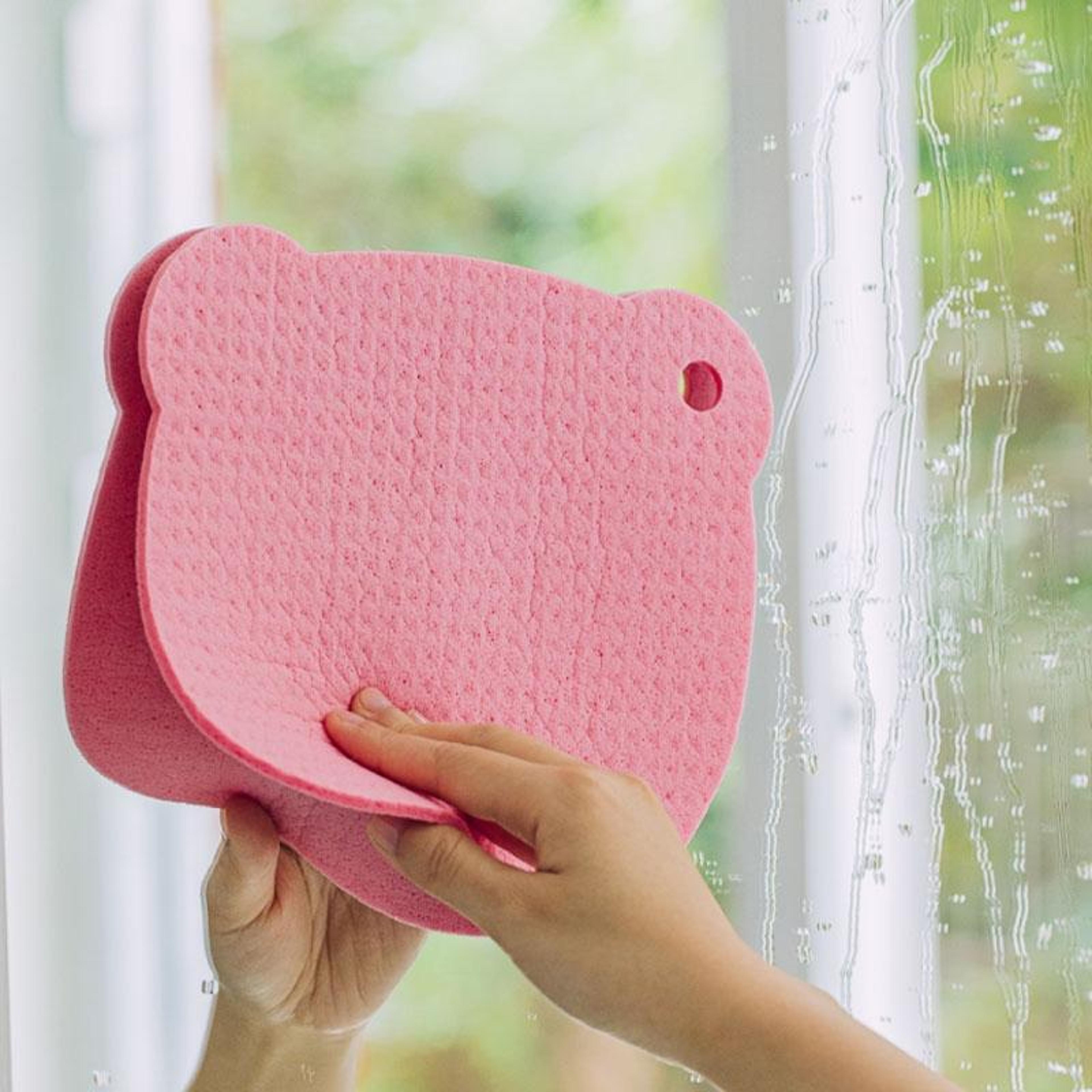 ultra absorbent wood pulp sponge cleaning cloth for kitchen grease & everyday messes