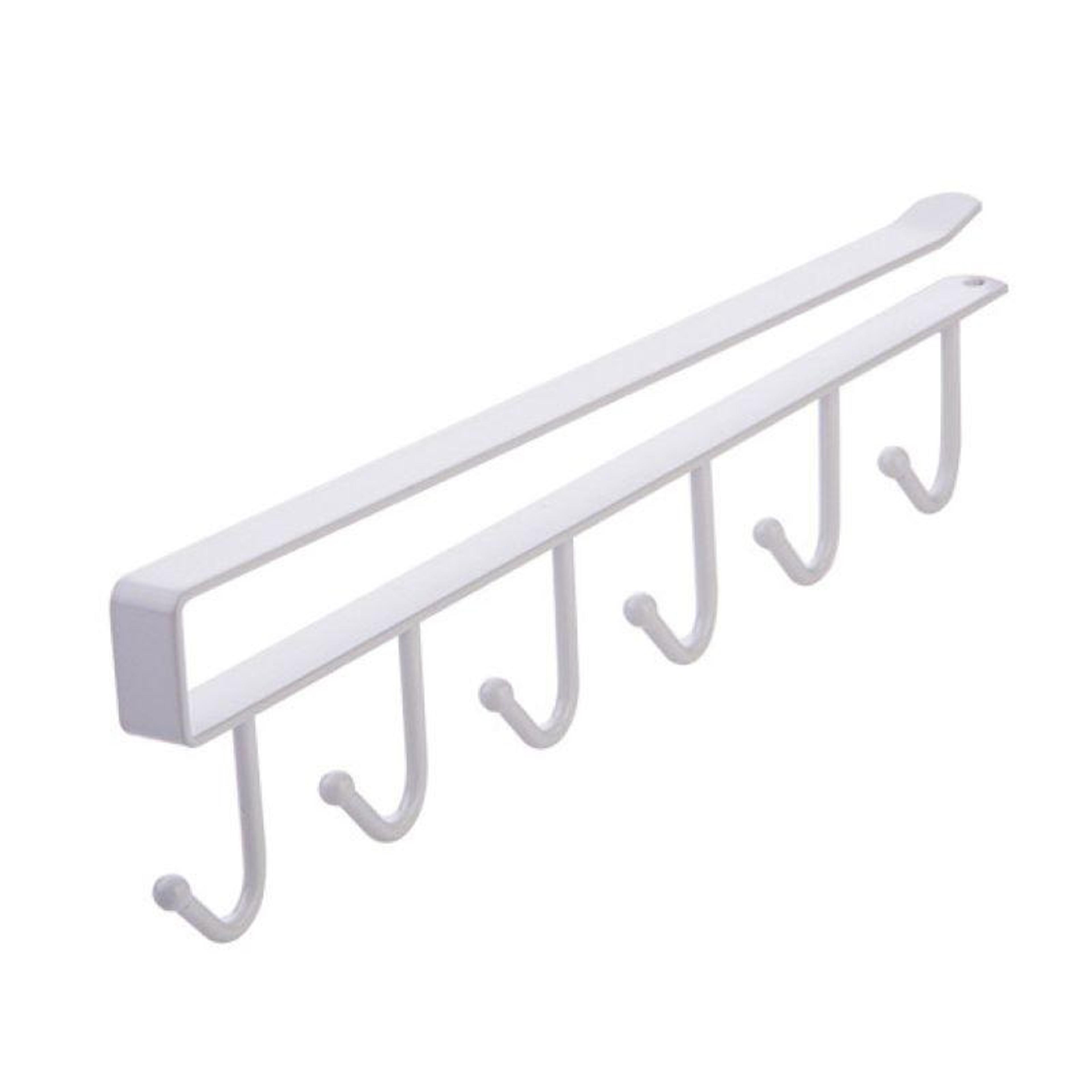 space saving under cabinet mug holder with hooks iron cup & kitchen organizer rack