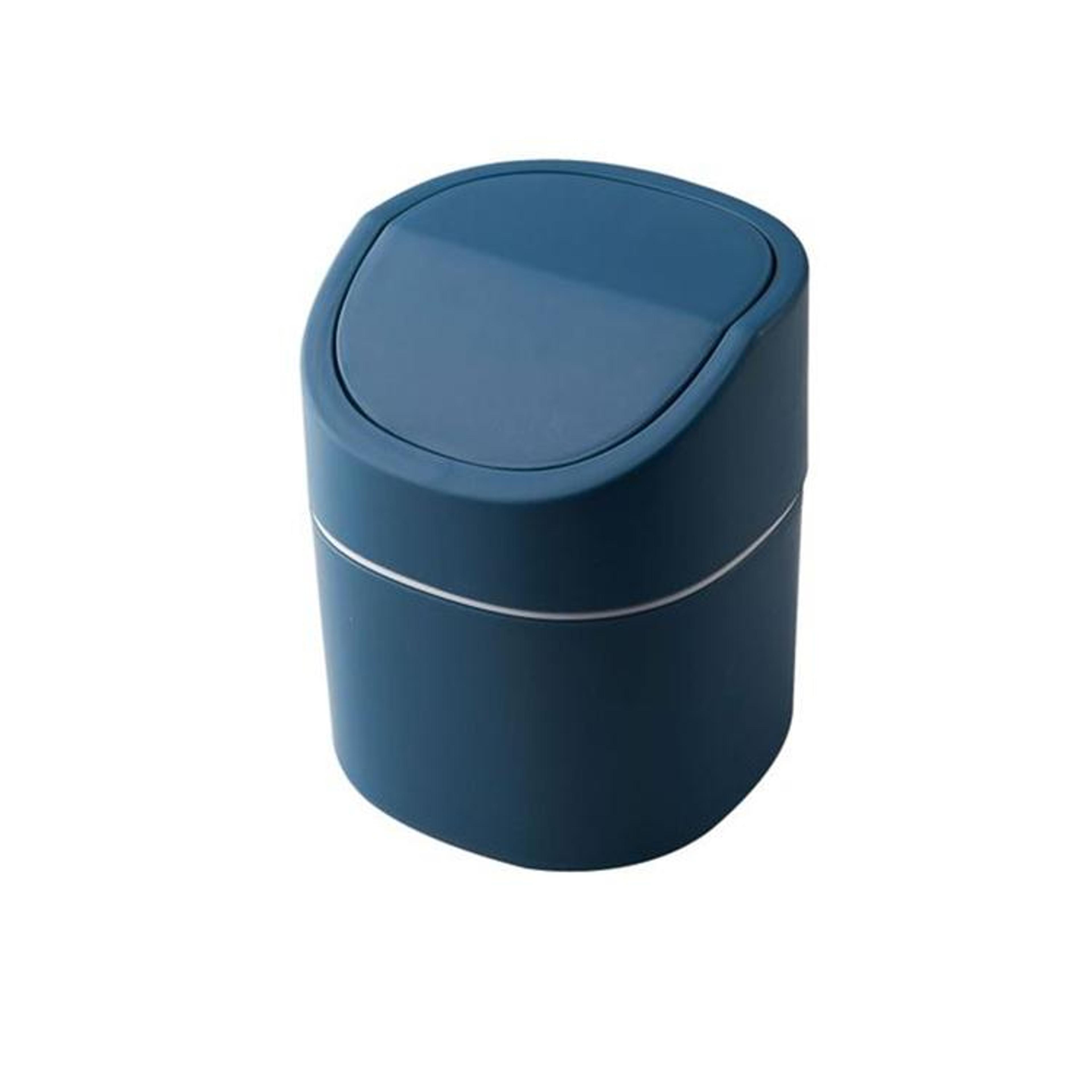 flip lid mini desktop trash can for office desk, vanity & countertop organization