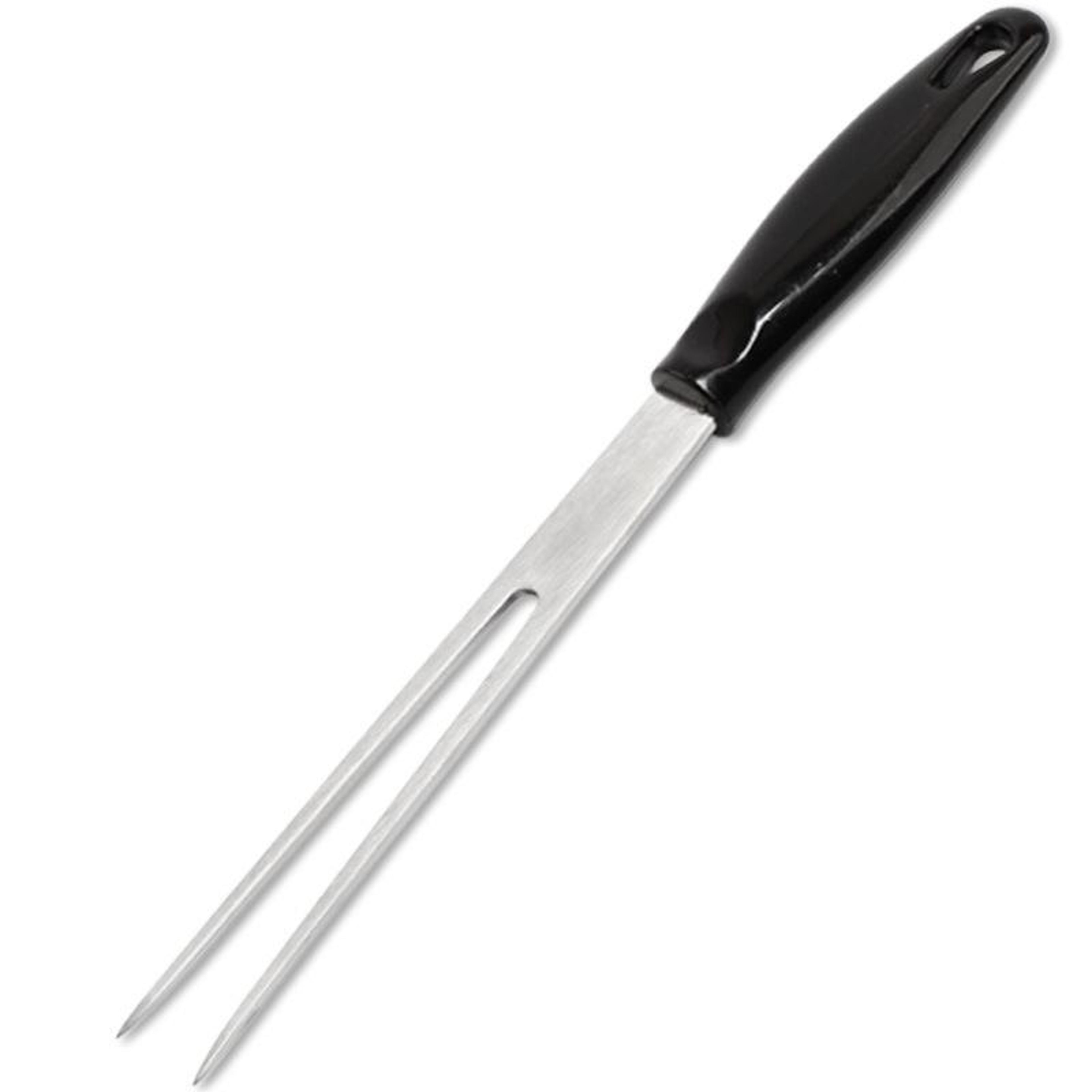 premium stainless steel bbq meat fork spork with ergonomic pp handle for grilling & camping