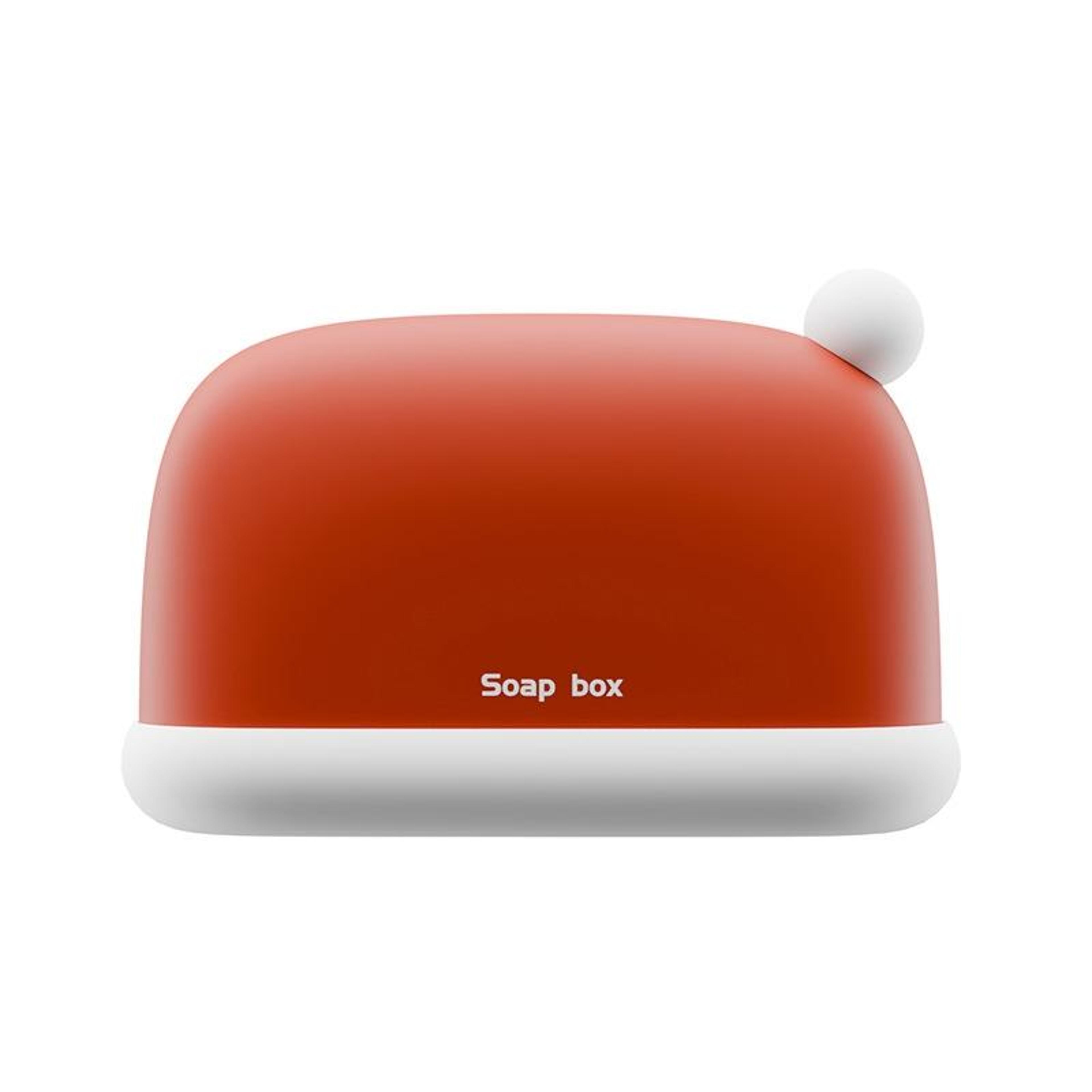 portable leakproof travel soap case with drain tray & sealed lid