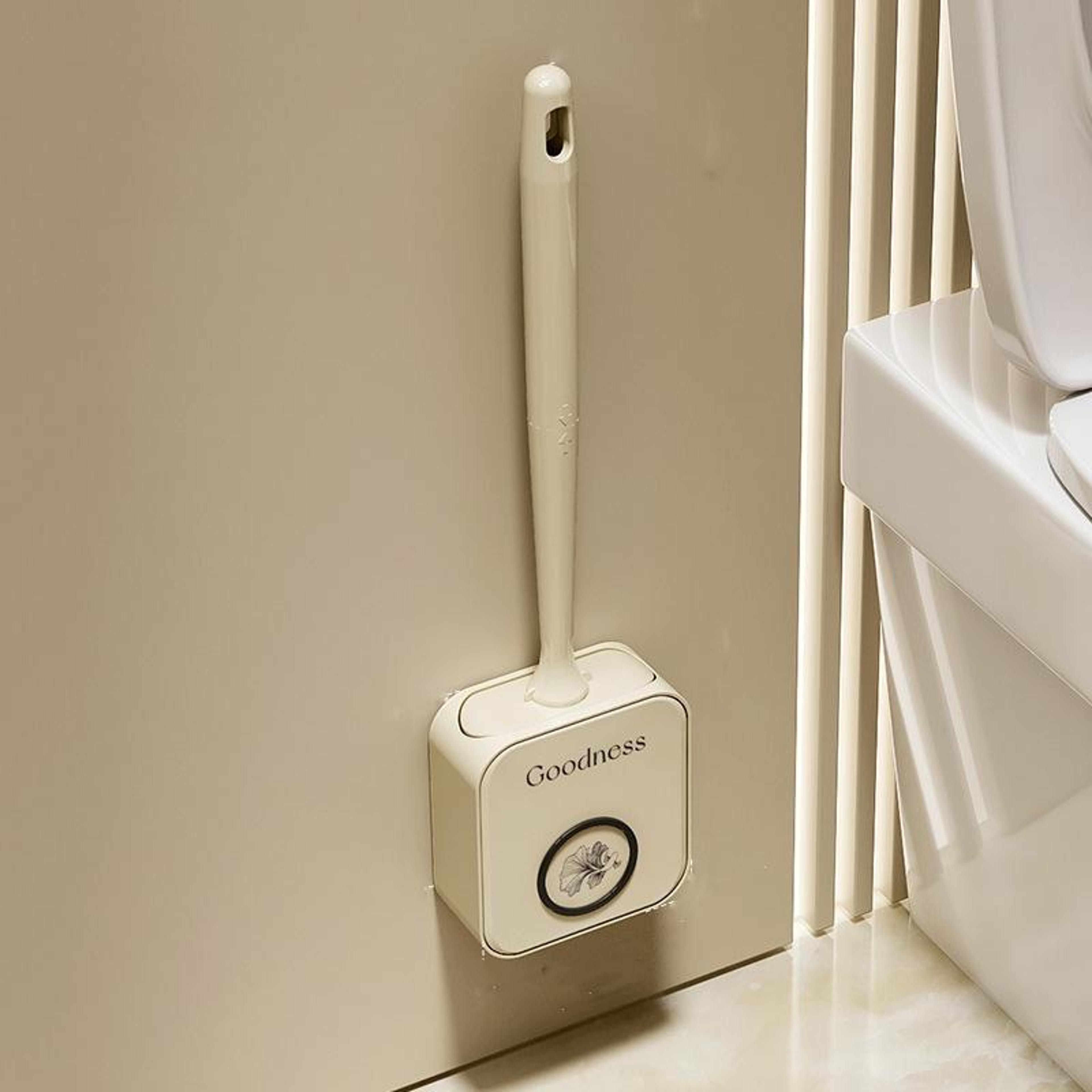 wall mounted toilet brush holder set odorless bathroom cleaning kit with lid