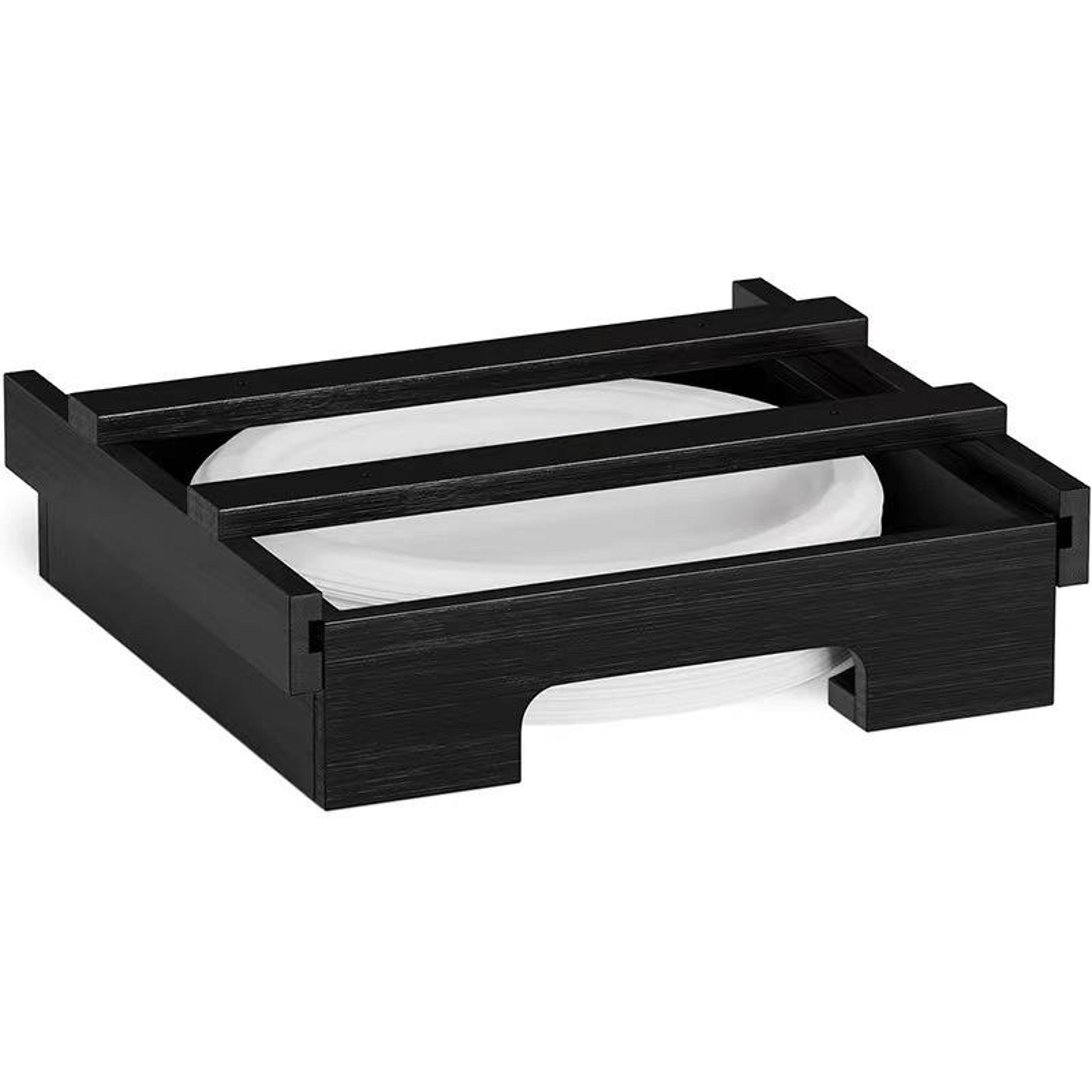 under cabinet bamboo paper plate dispenser kitchen storage rack