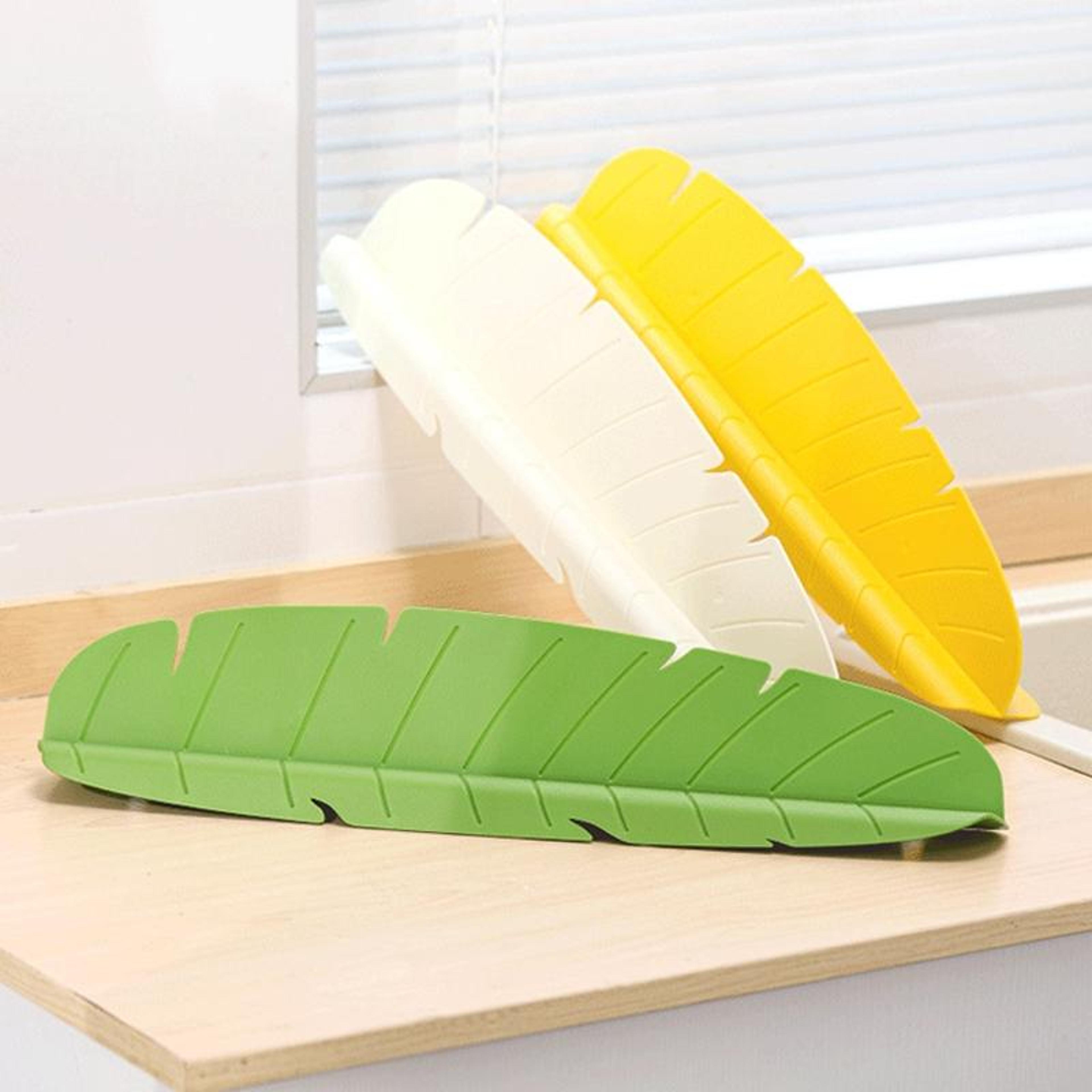 leaf shaped silicone kitchen sink splash guard water deflector suction cup anti splash protector