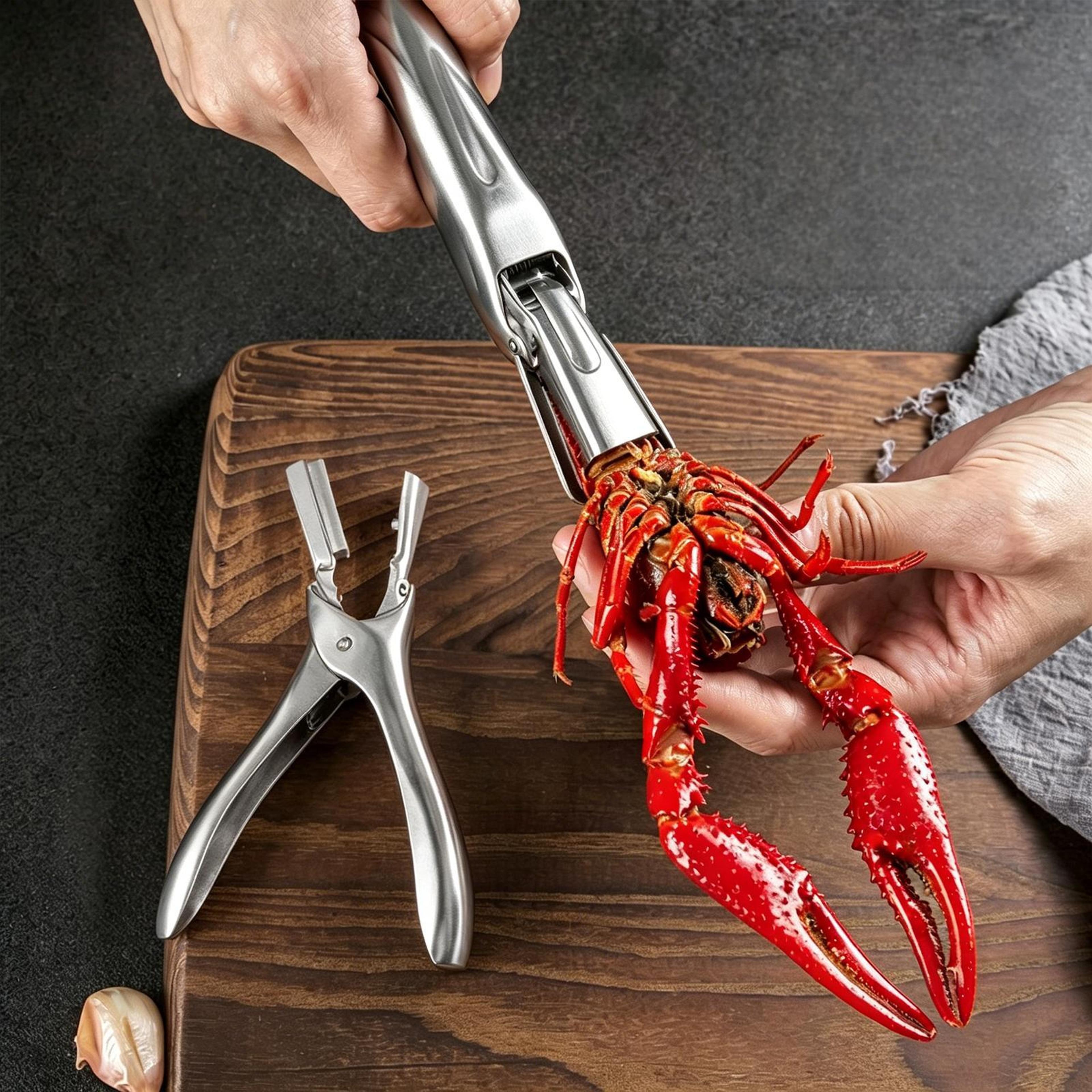 premium stainless steel lobster cracker & seafood shelling tool