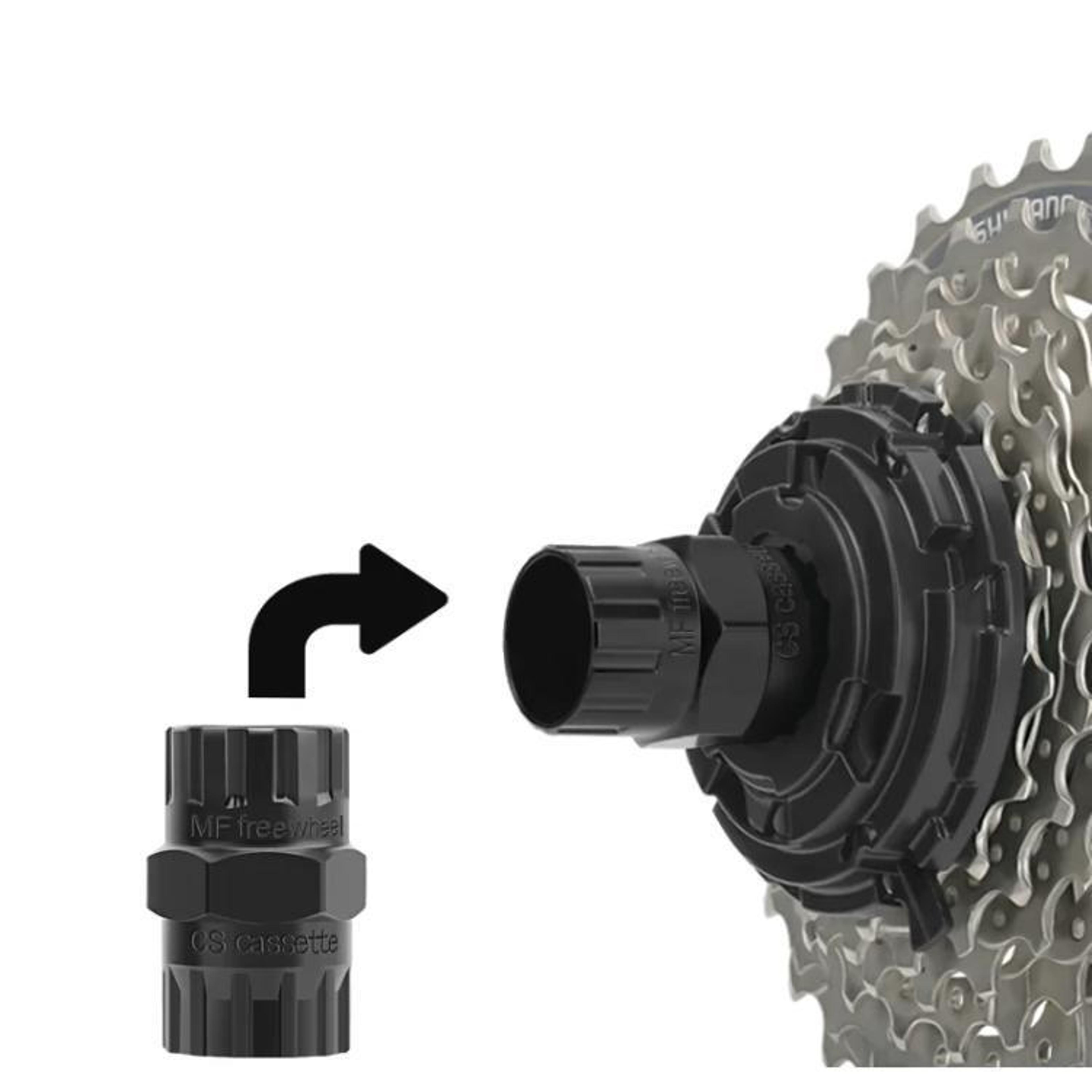 bicycle freewheel removal tool for cassette & threaded freewheels