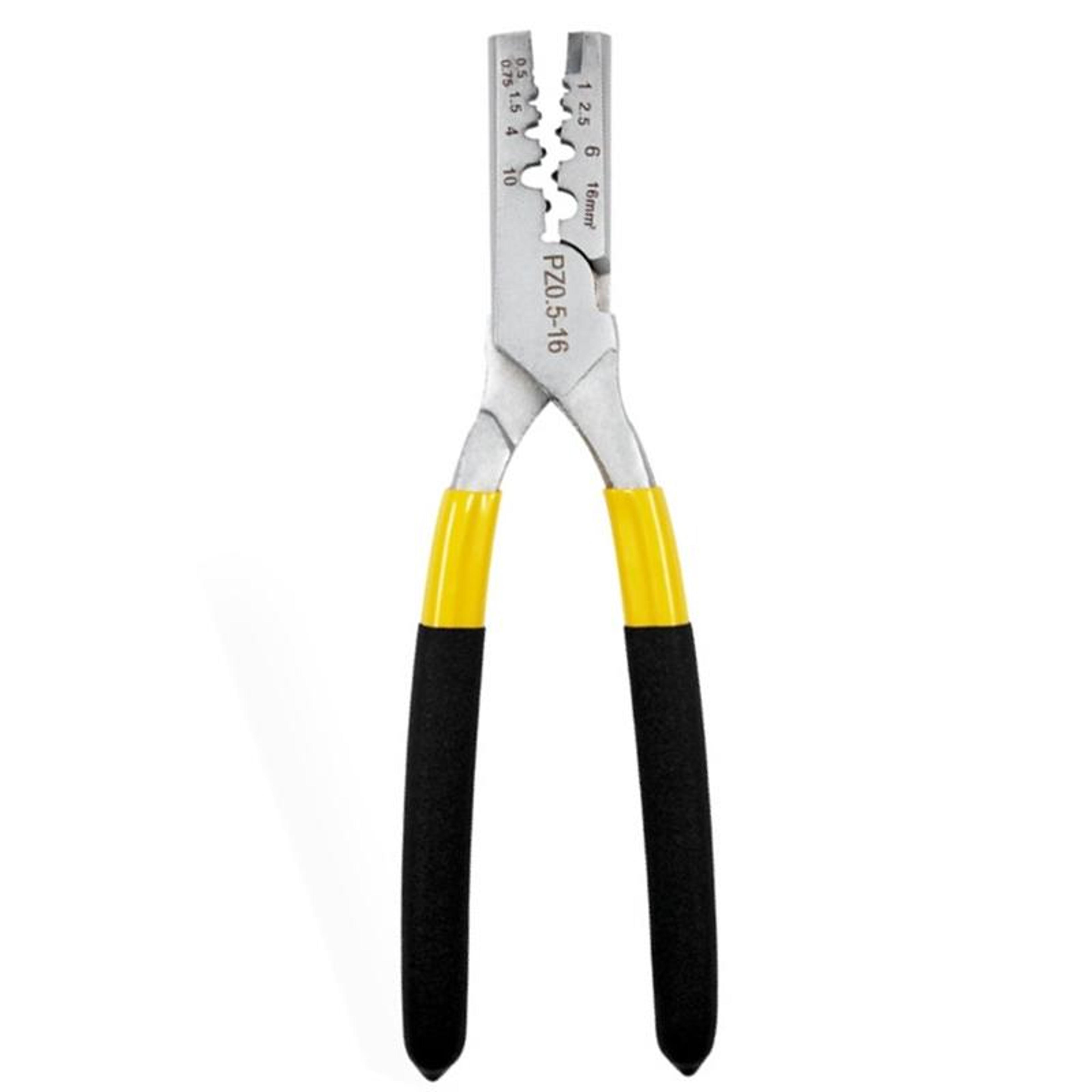 progrip ratcheting crimping pliers for wire ferrules and electrical terminals