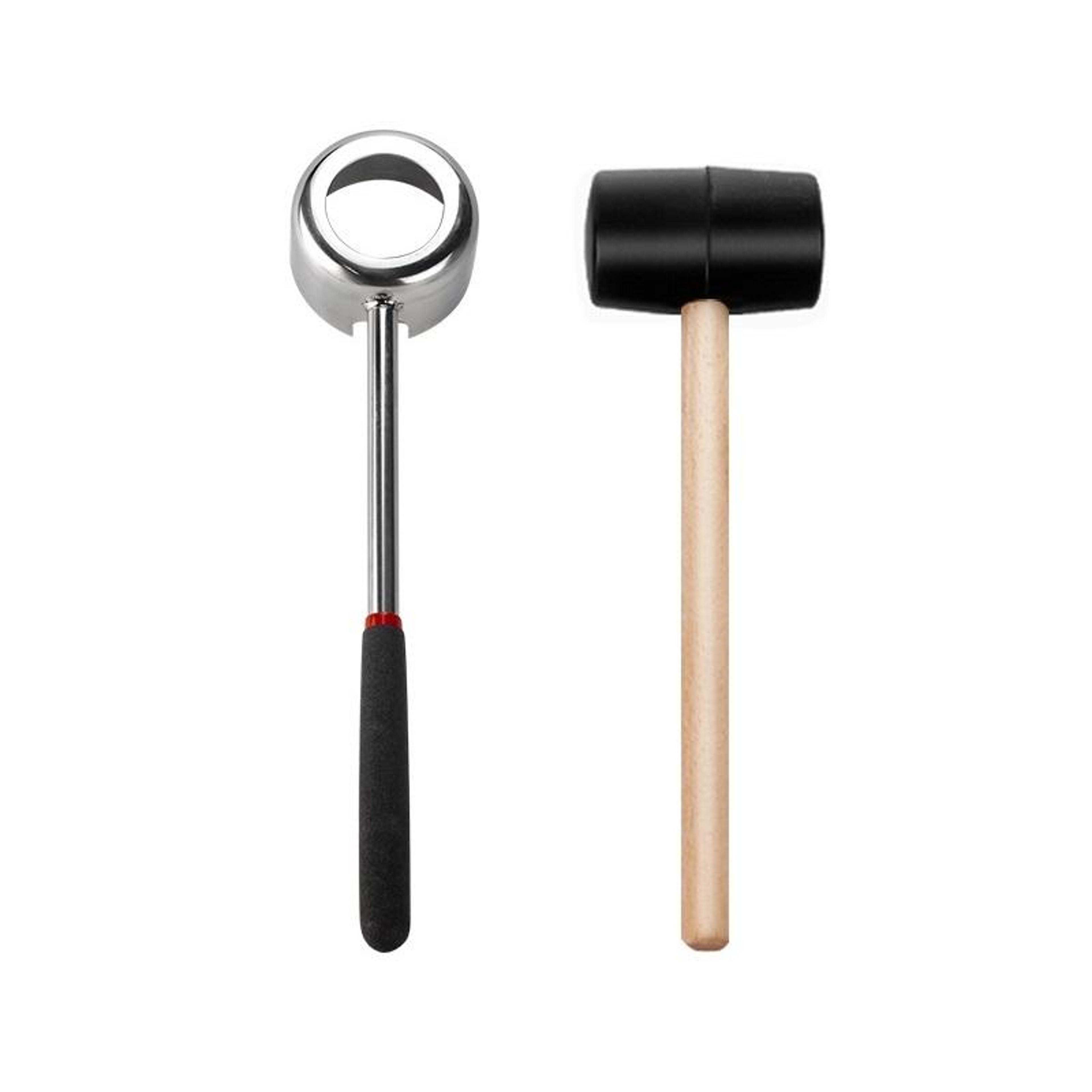 stainless steel coconut opener & meat scraper tool set
