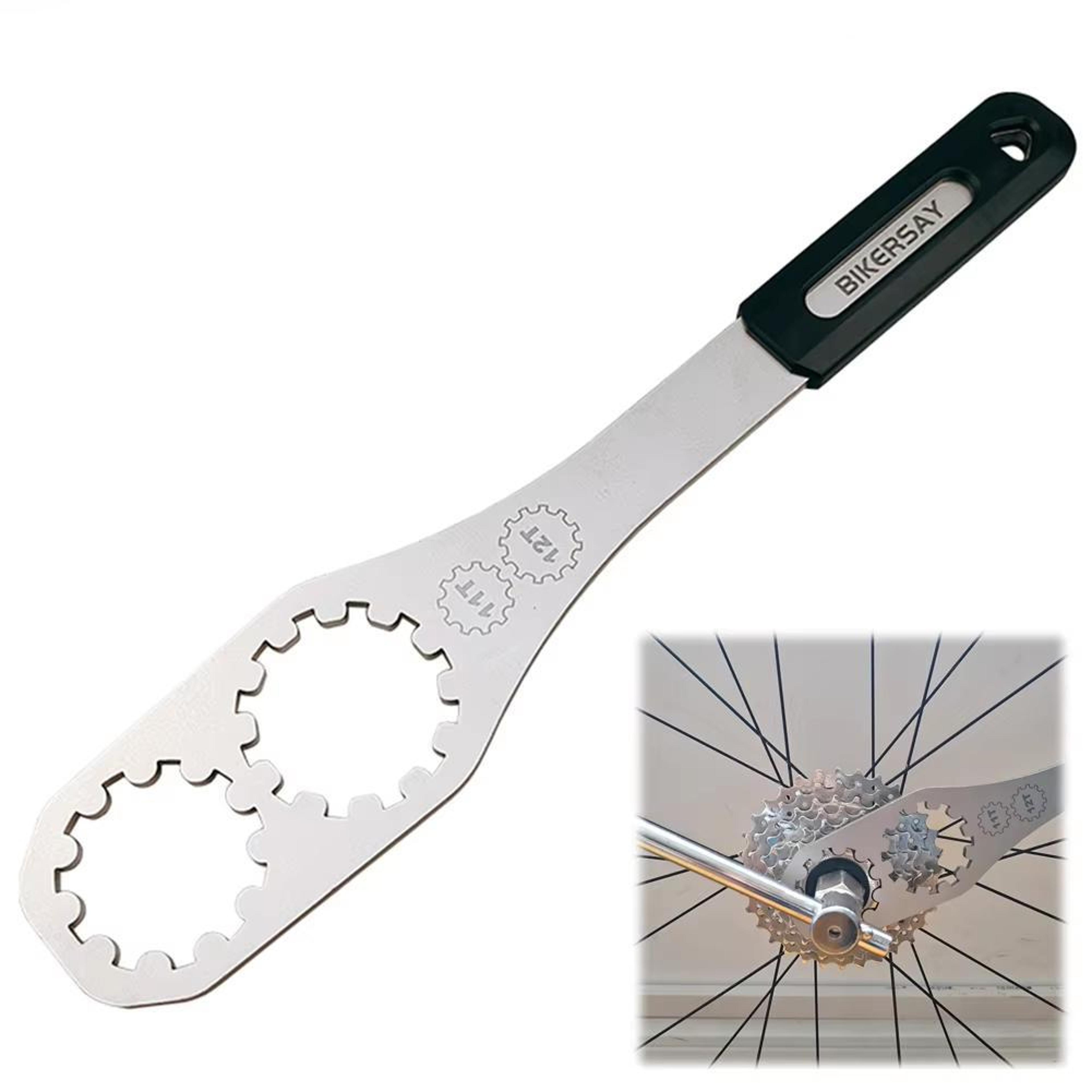 stainless steel cassette removal tool for bike freewheel maintenance