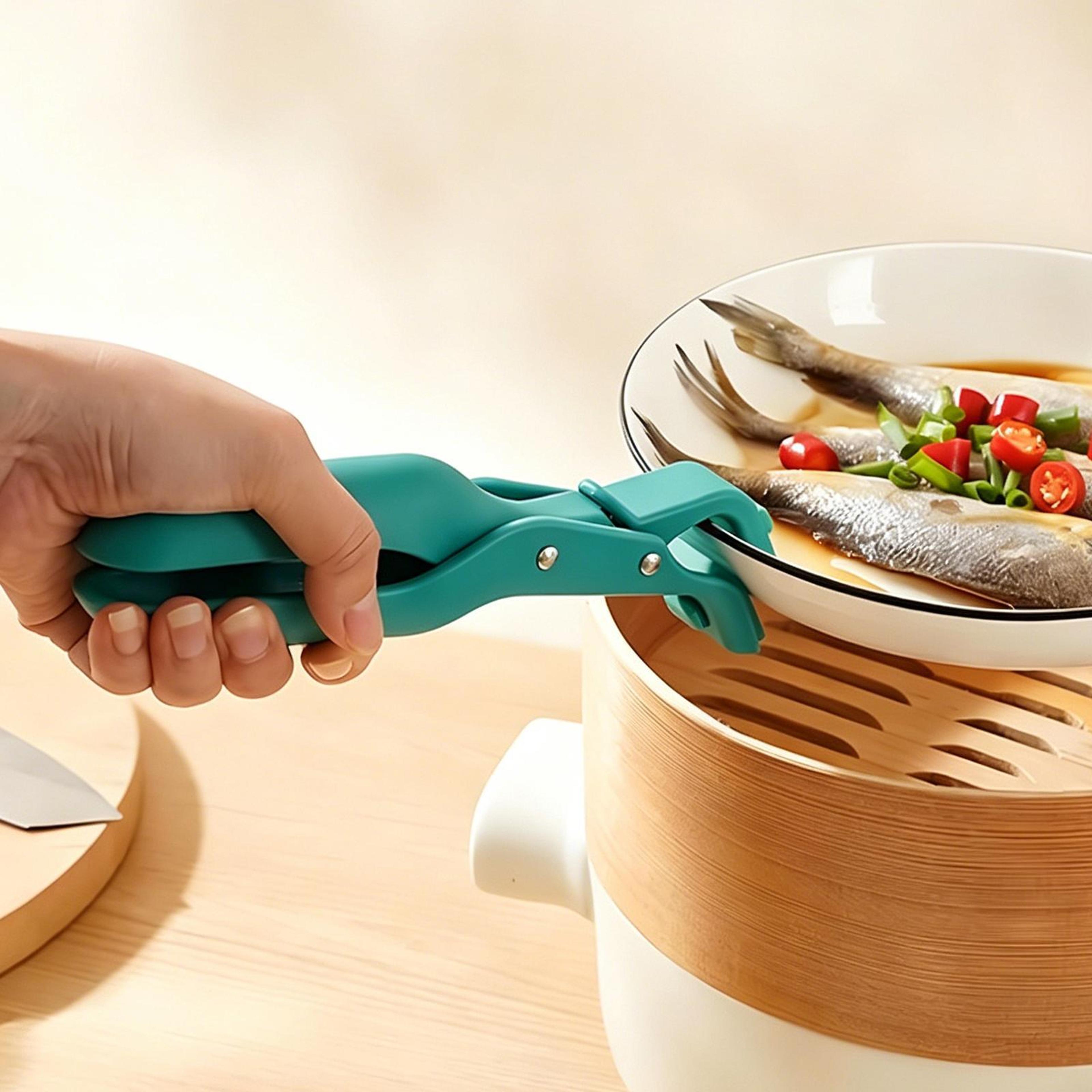 heat resistant anti scald dish clip non-slip insulated plate holder kitchen tongs