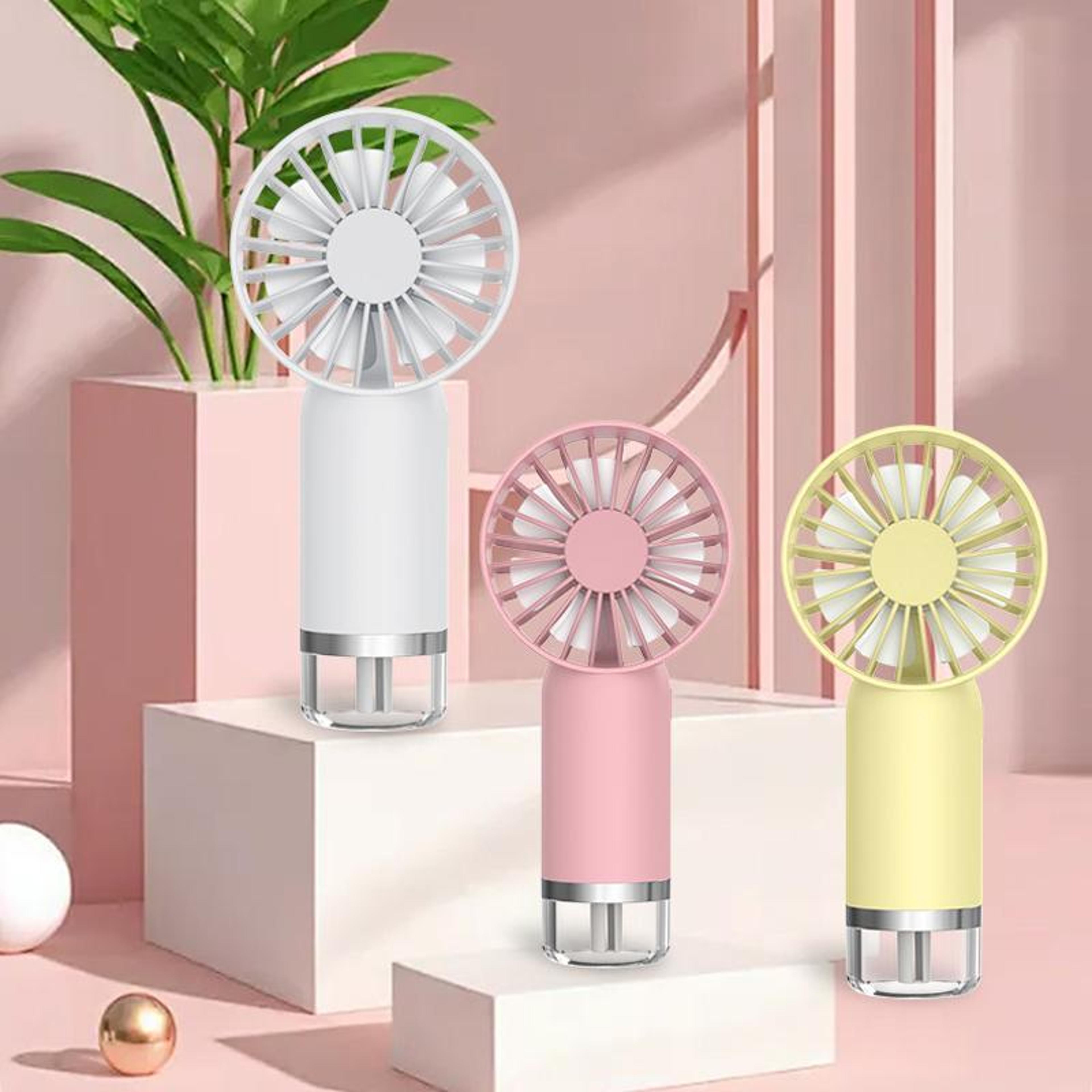 portable mist fan rechargeable handheld personal cooling fan usb mini high power desktop fan