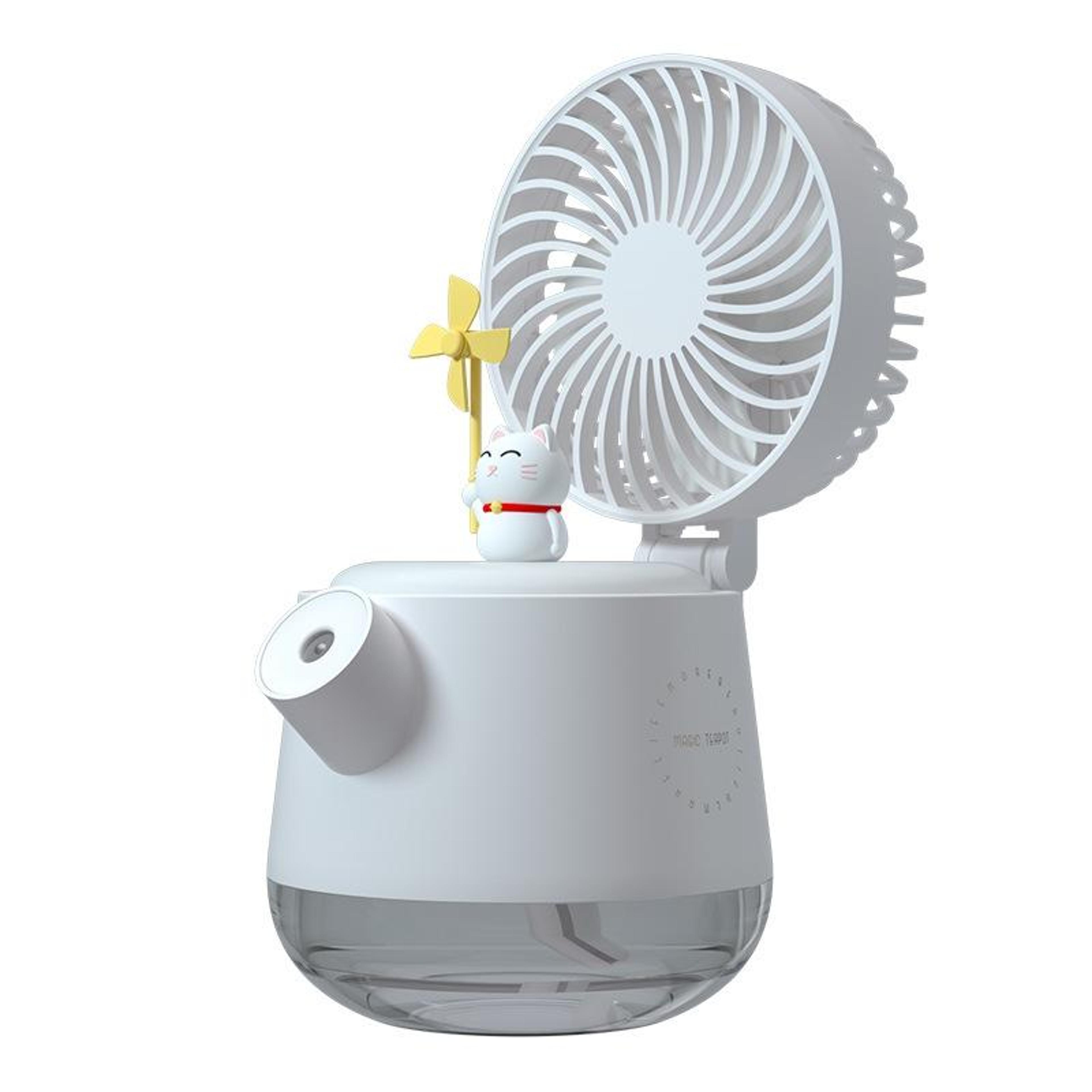 usb cute cat mist desktop fan portable mini humidifier cooling fan