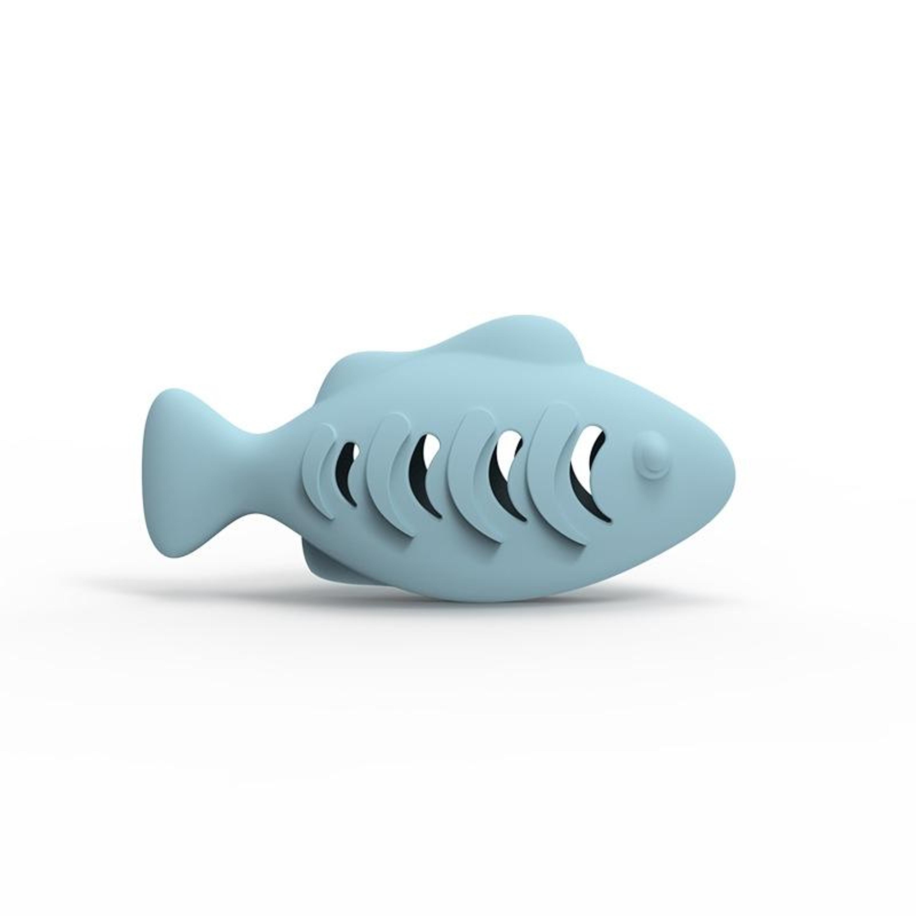 fish shaped silicone cat toy interactive chew & dental play toy for cats