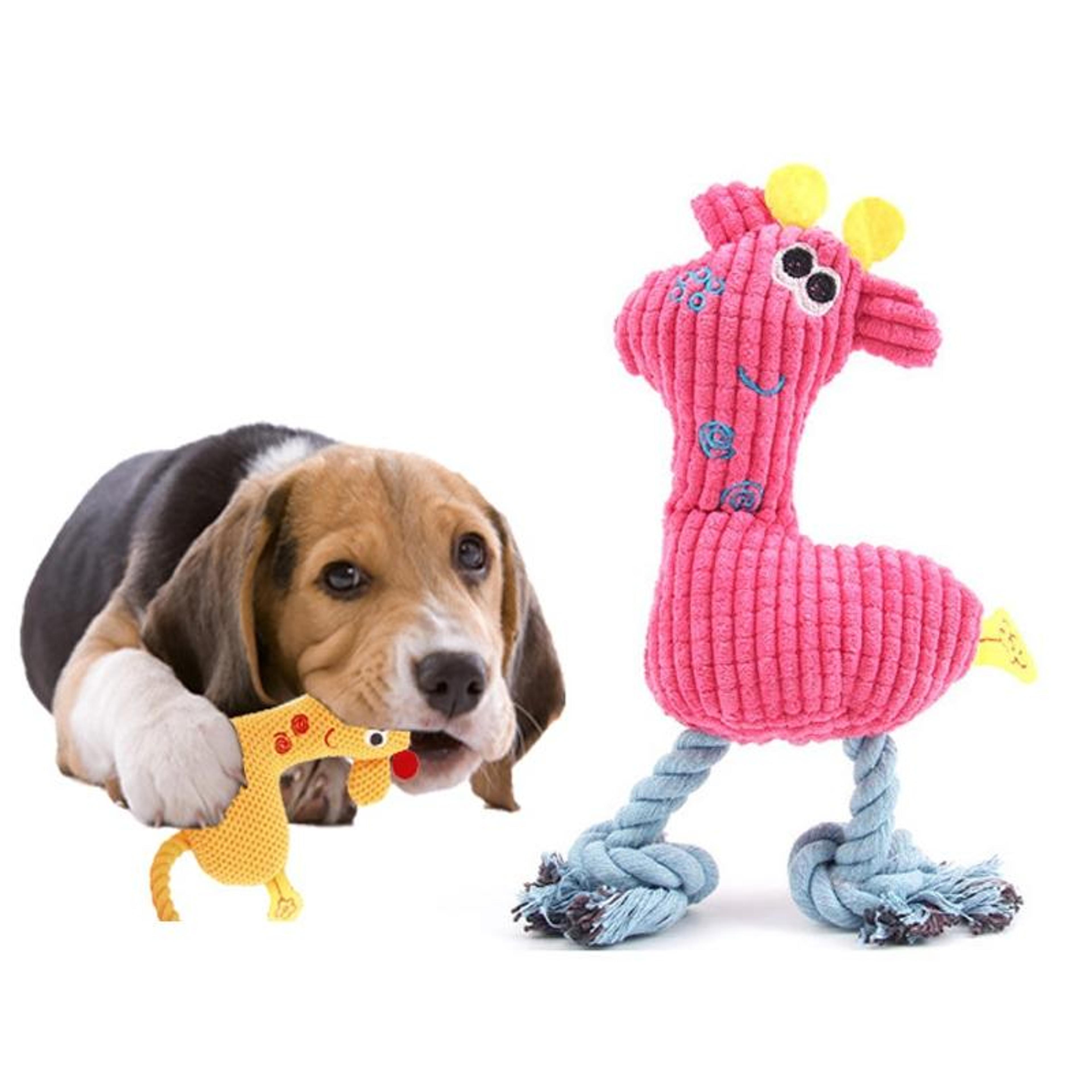 squeaky dog & cat plush toy set corn kernels deer interactive pet toys