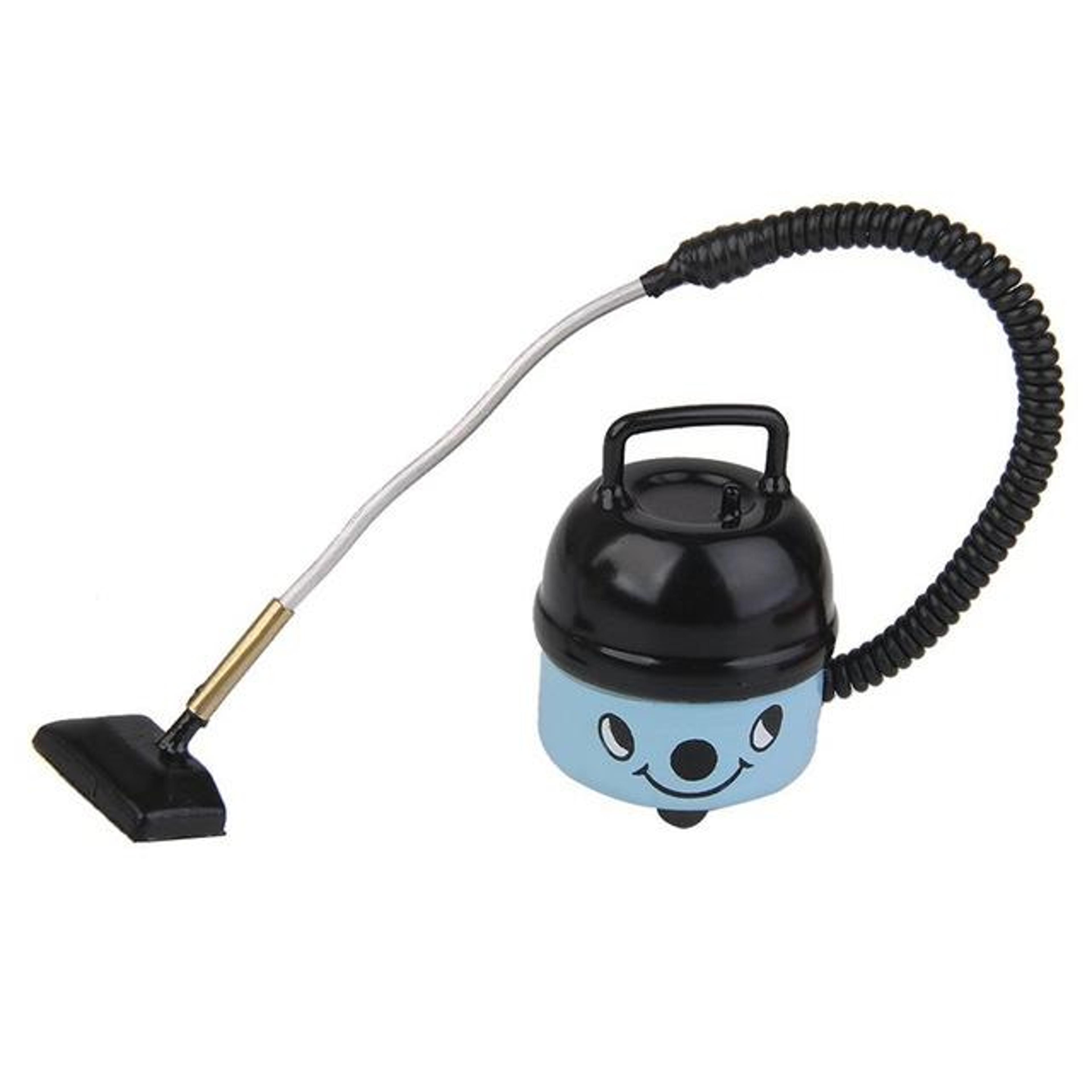 dollhouse mini vacuum cleaner set blue miniature cleaning accessories kids pretend play toy