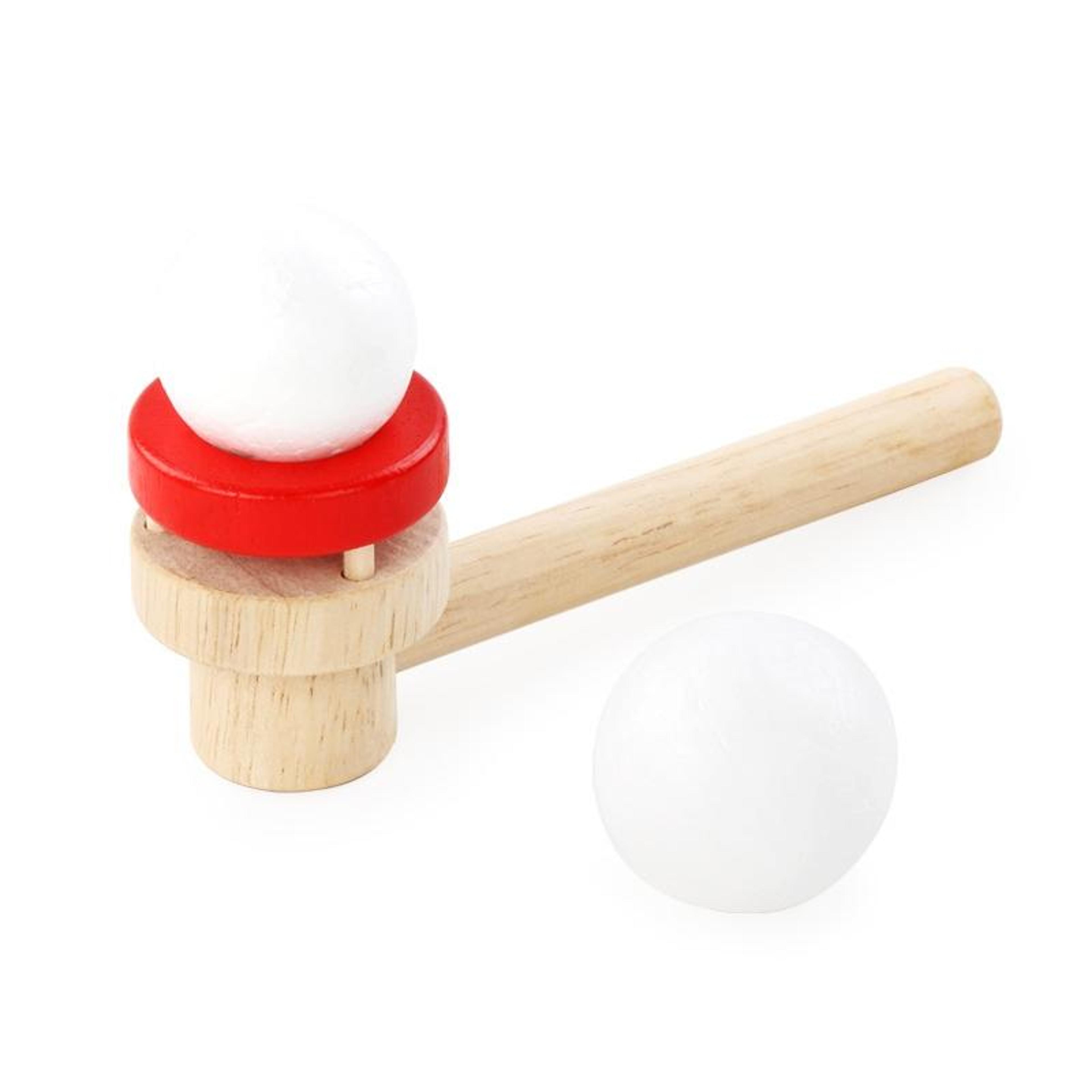 wooden ball blower balance game set montessori educational toy for parent child play