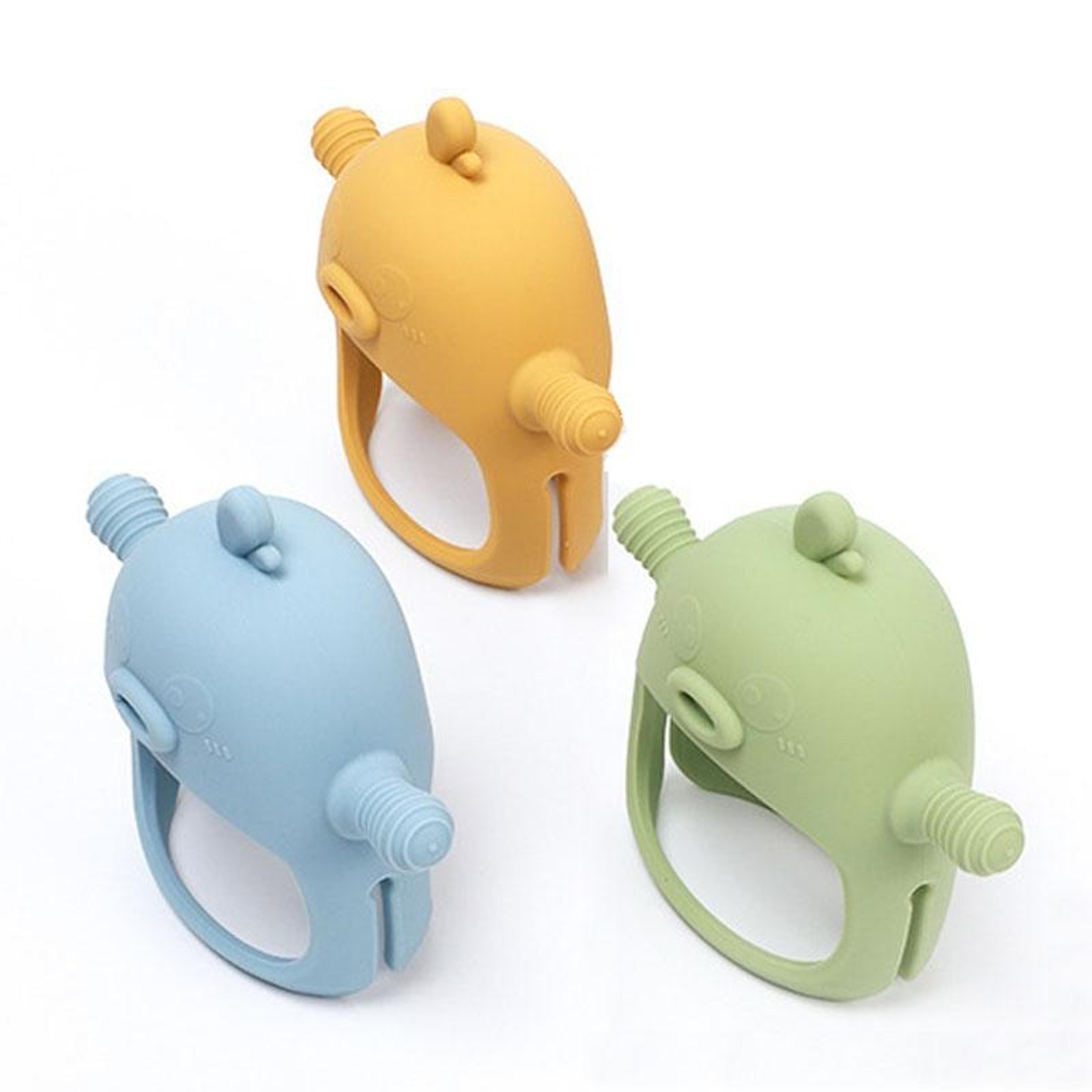 cute duck silicone baby teething toy pacifier teether for infant comfort