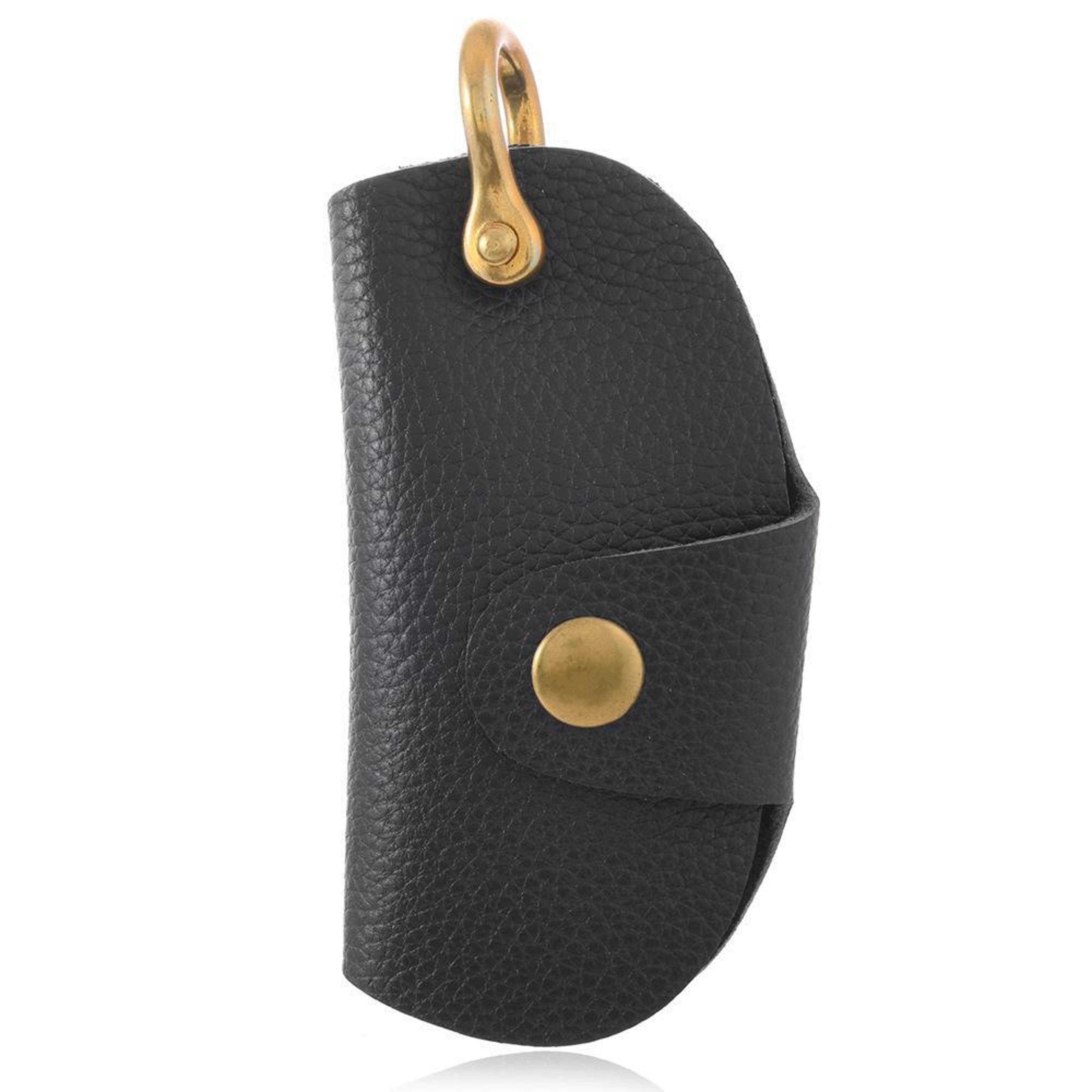 heritage pebbled leather key holder with belt clip genuine leather keychain organizer