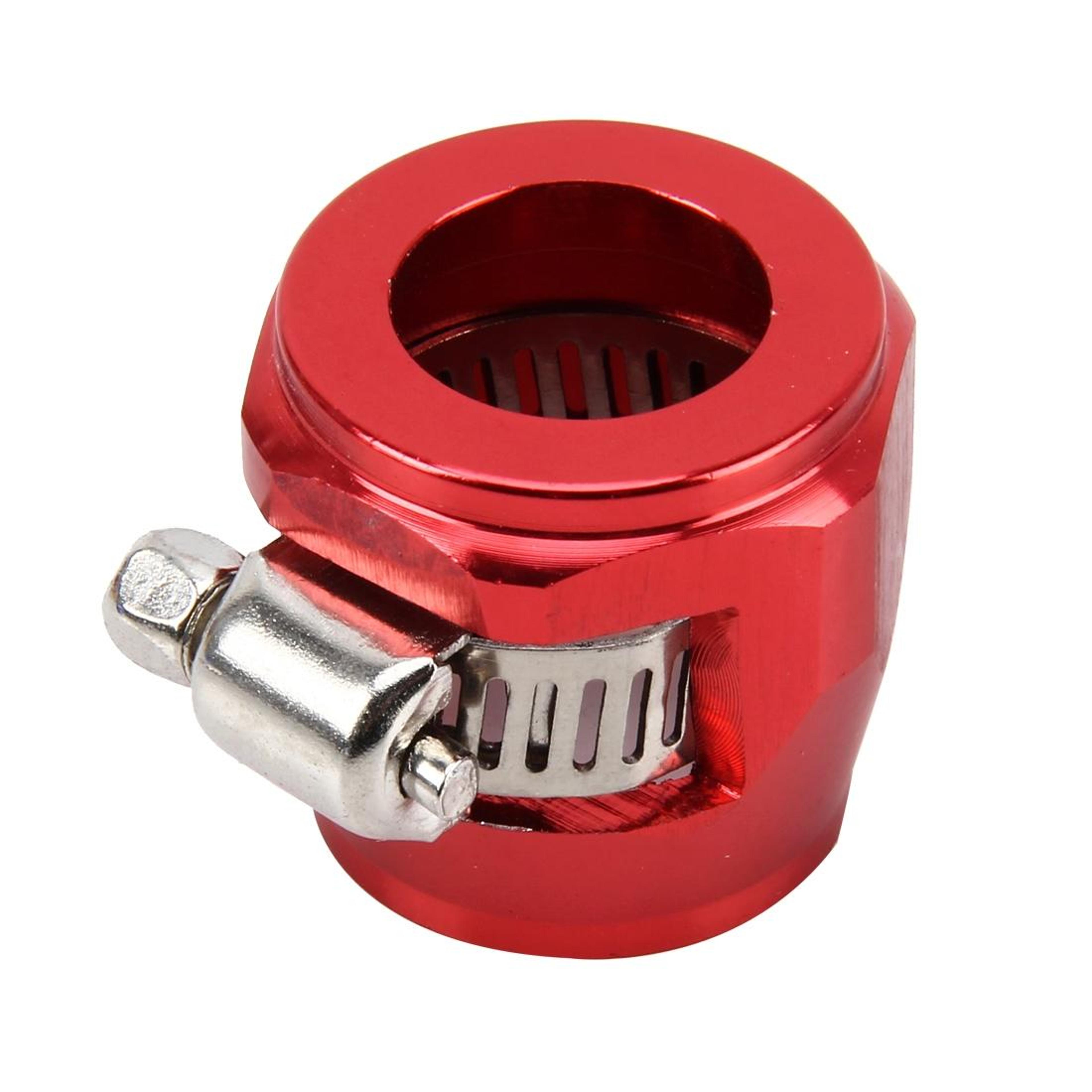 aluminum hose finisher adapter clamp for braided fuel & oil lines