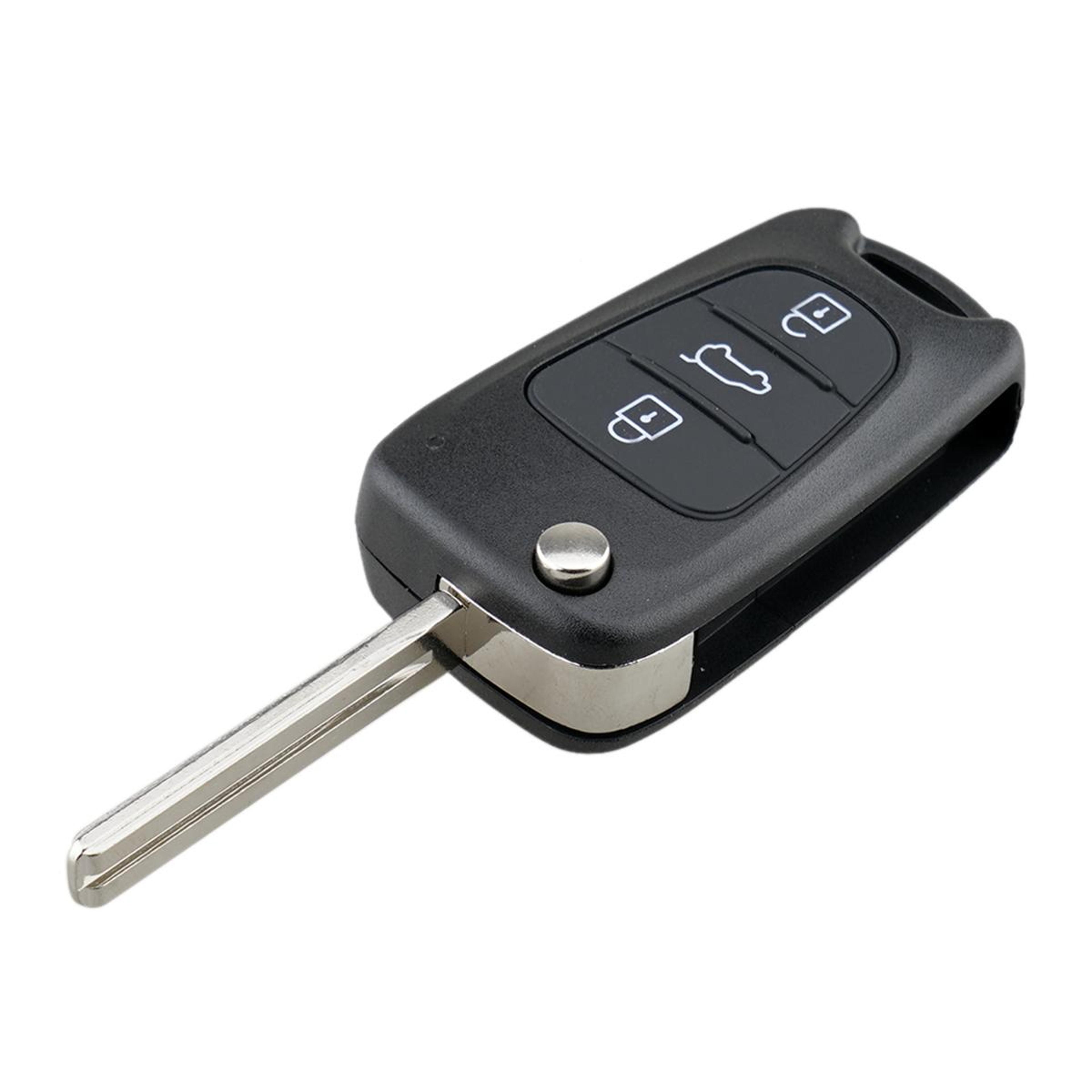 hyundai kia button folding car key shell replacement flip key case