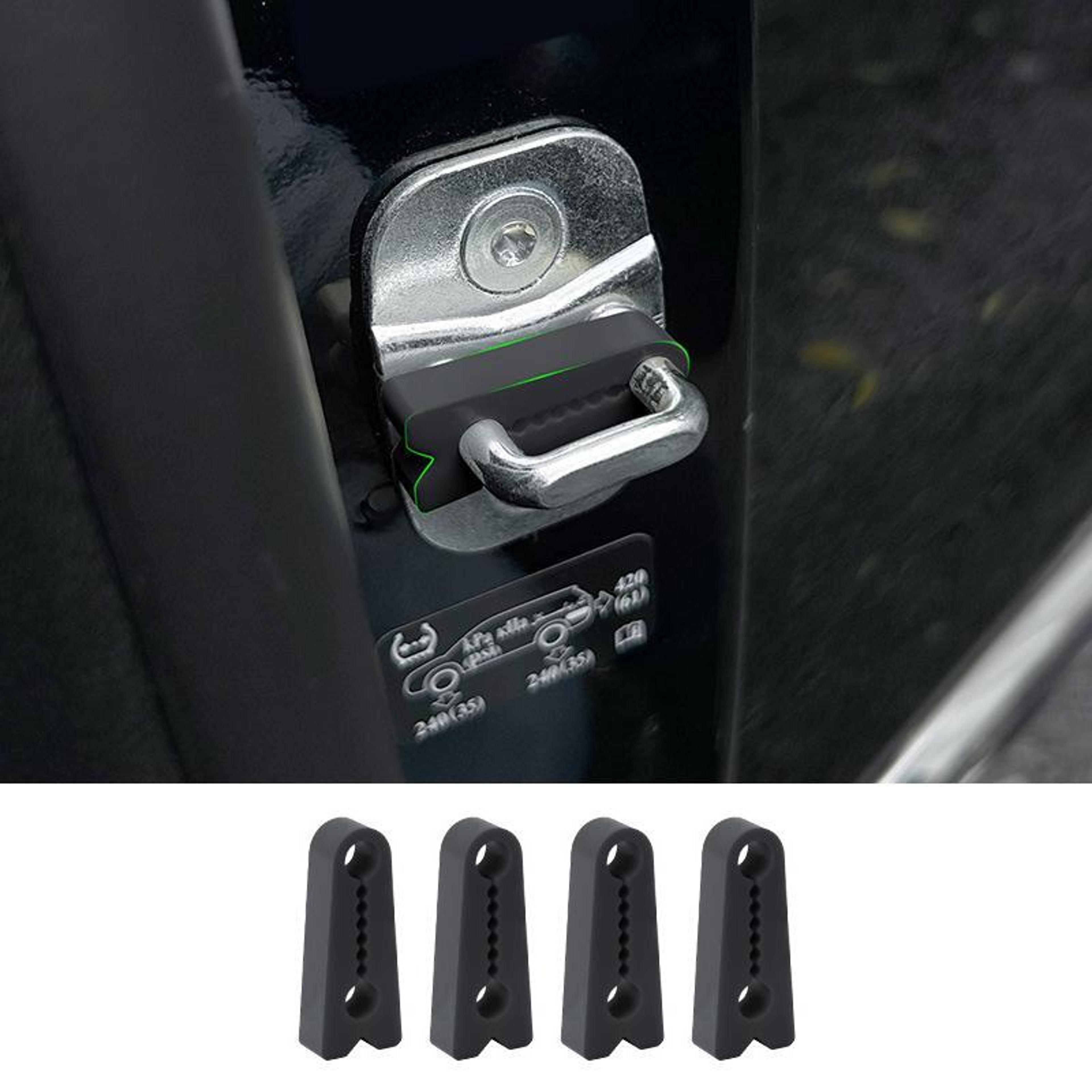 silentshield car door lock protector pads silicone anti collision noise reduction buffers