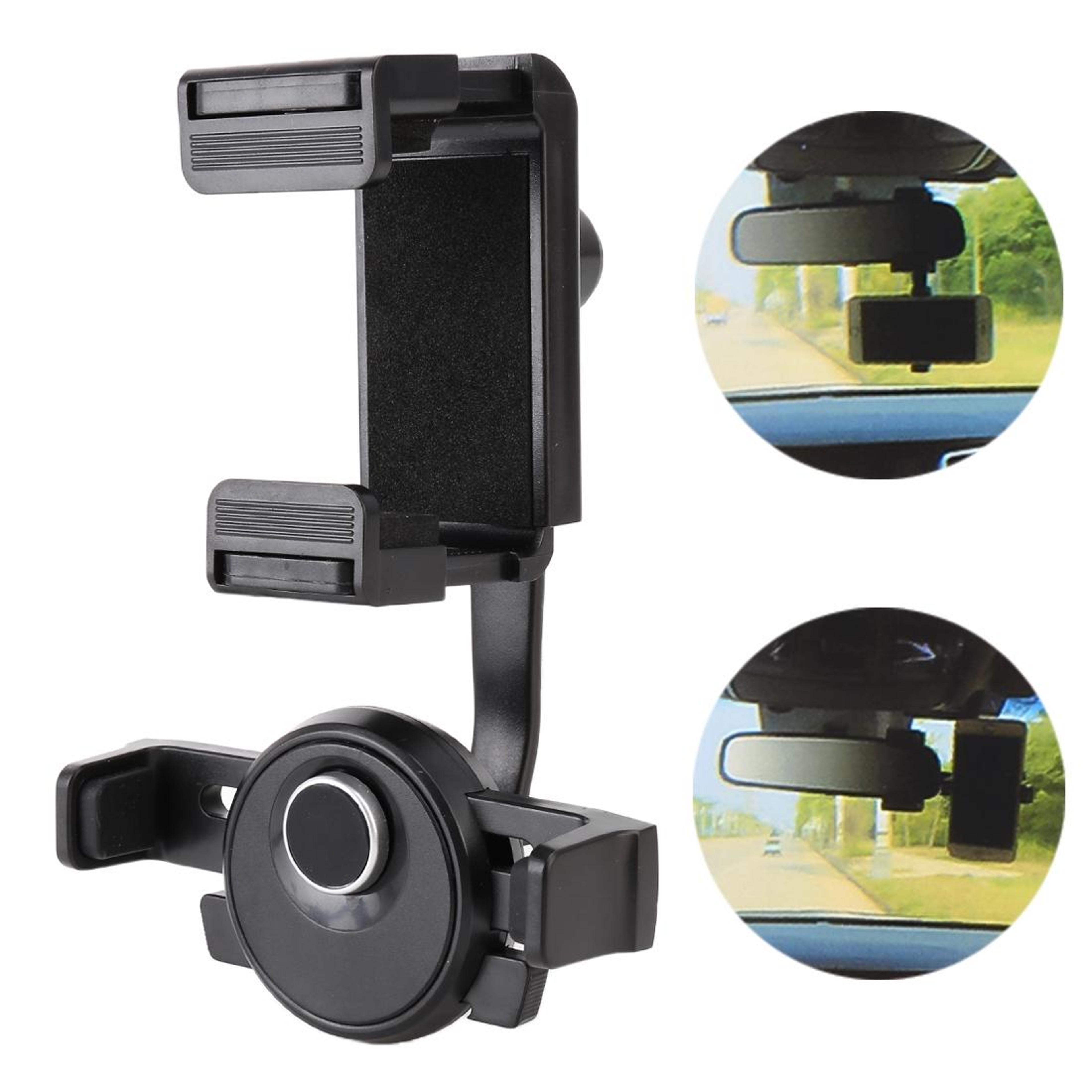 rearview mirror phone holder for car rotating hands-free navigation mount