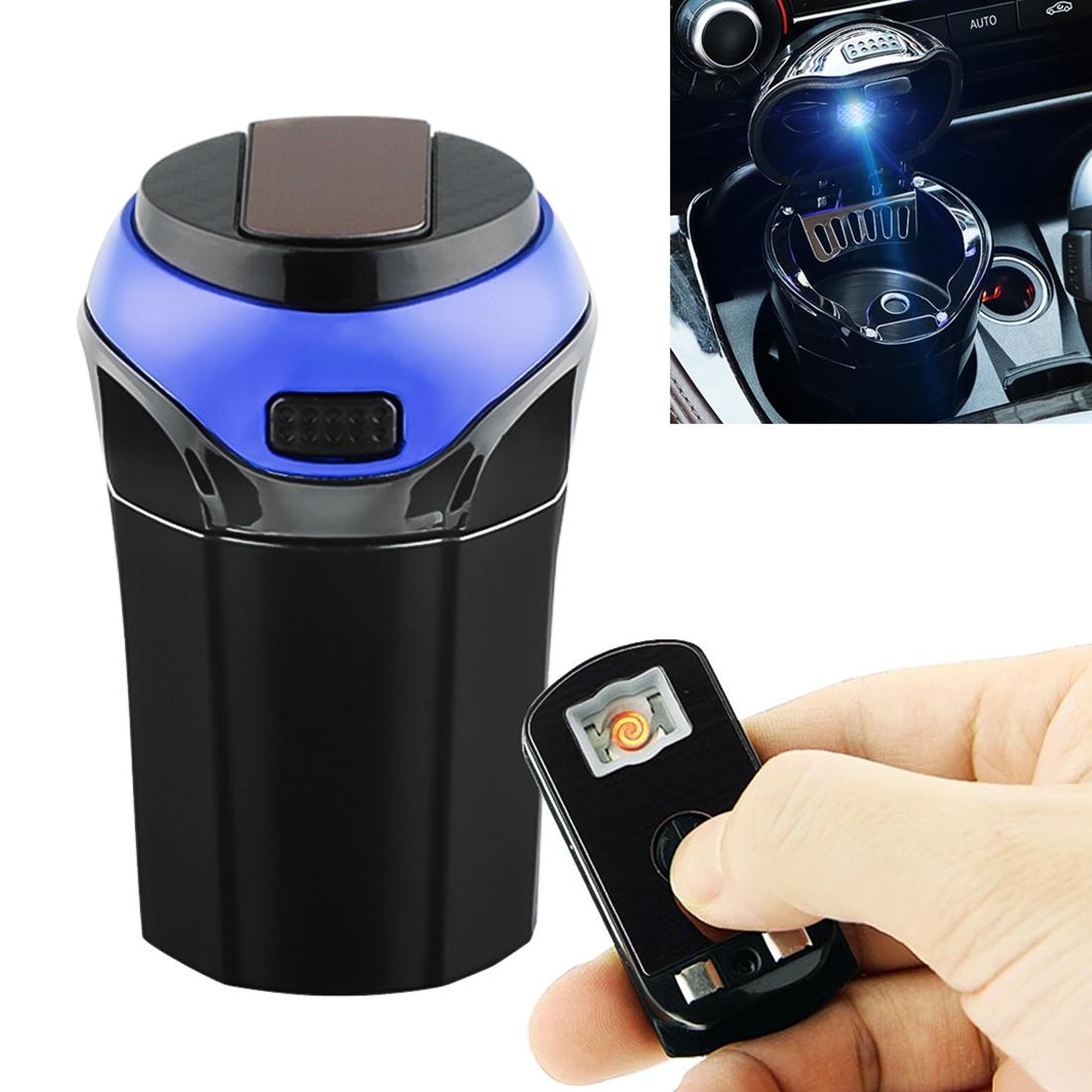 cleandrive car ashtray & car trash can with rechargeable cigarette lighter
