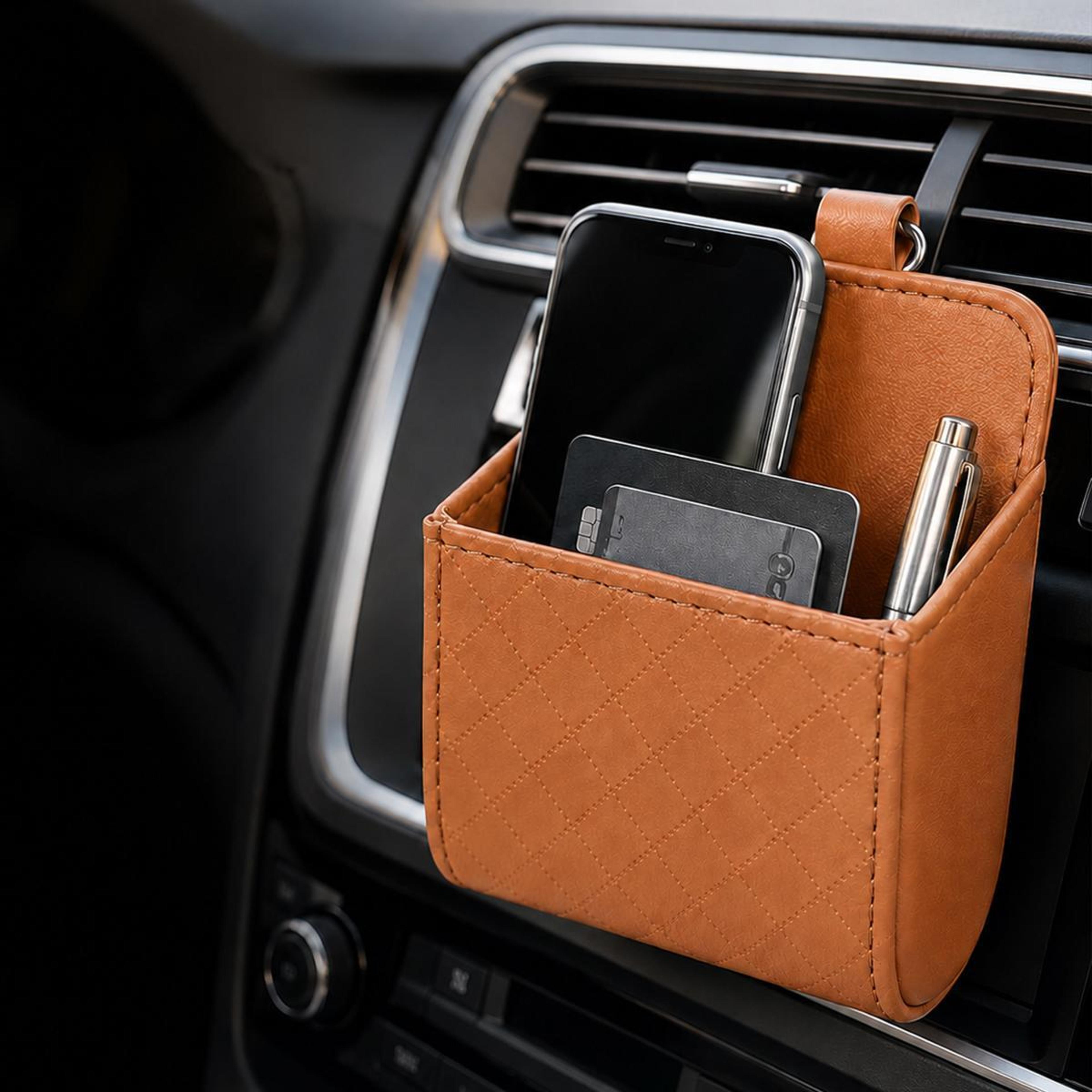 ventclip car phone & essentials storage pocket organizer