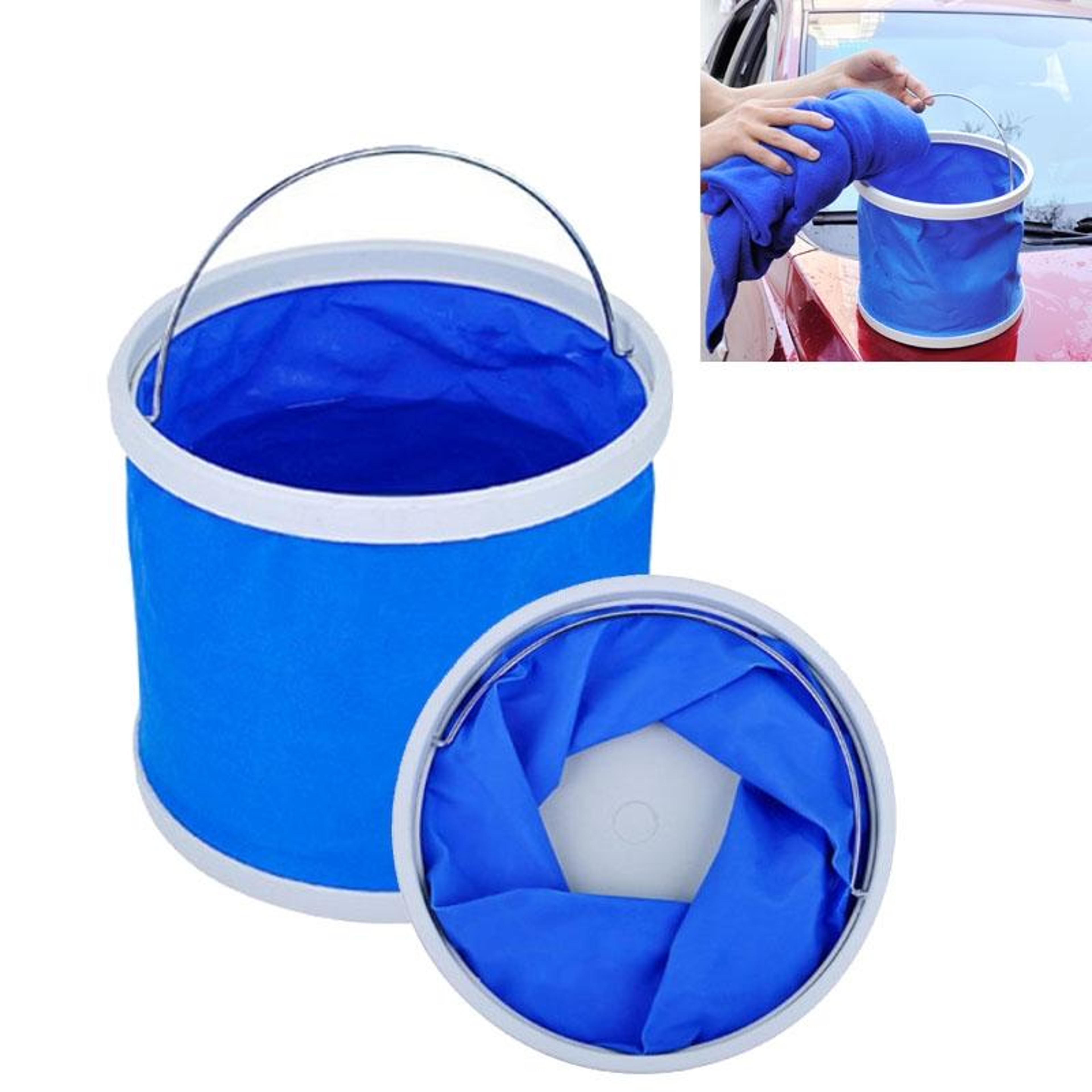collapsible utility bucket portable foldable bucket for car washing, camping & fishing
