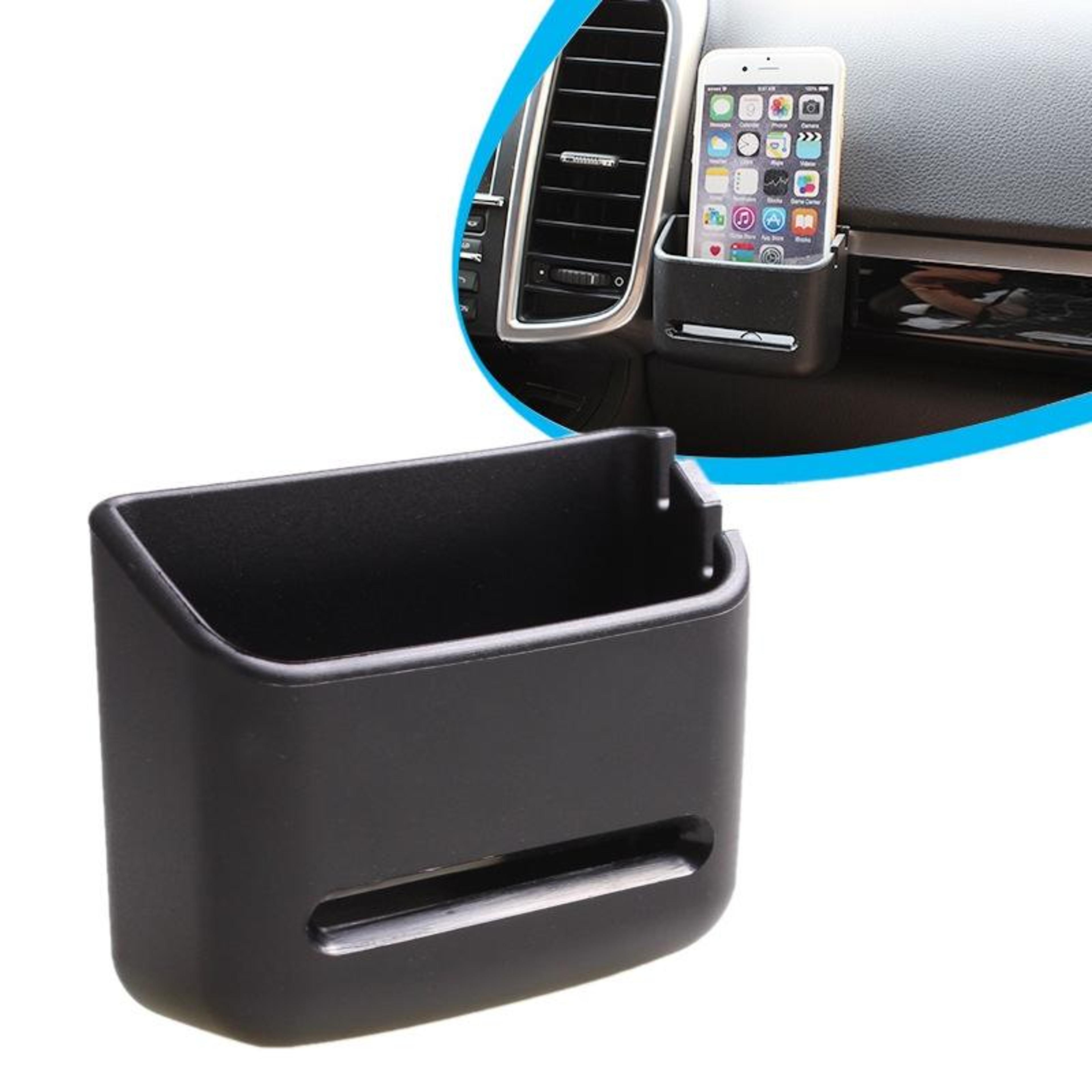 drivemate adhesive car phone holder & car storage box organizer
