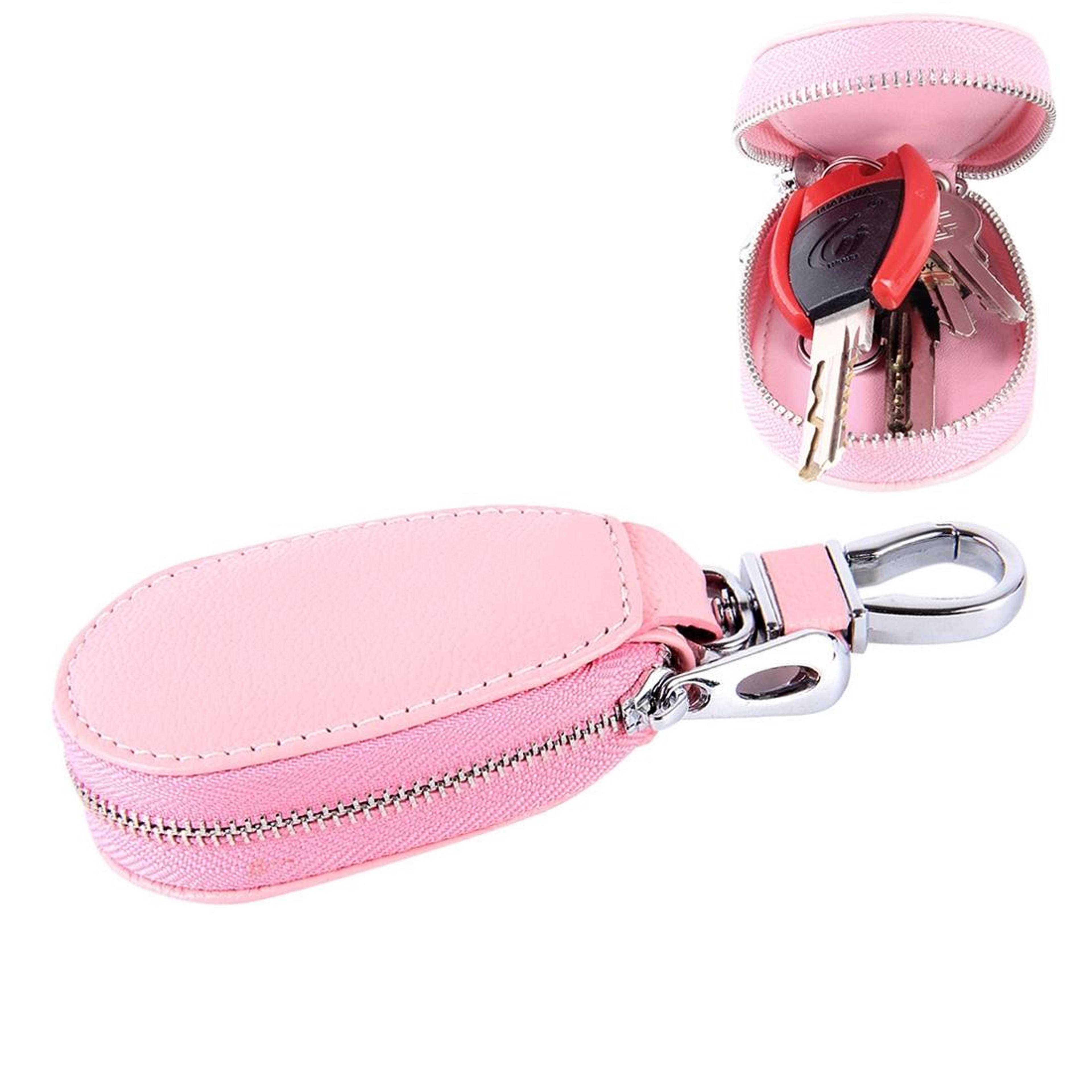 luxury crocodile texture leather key holder waist wallet with zipper pocket