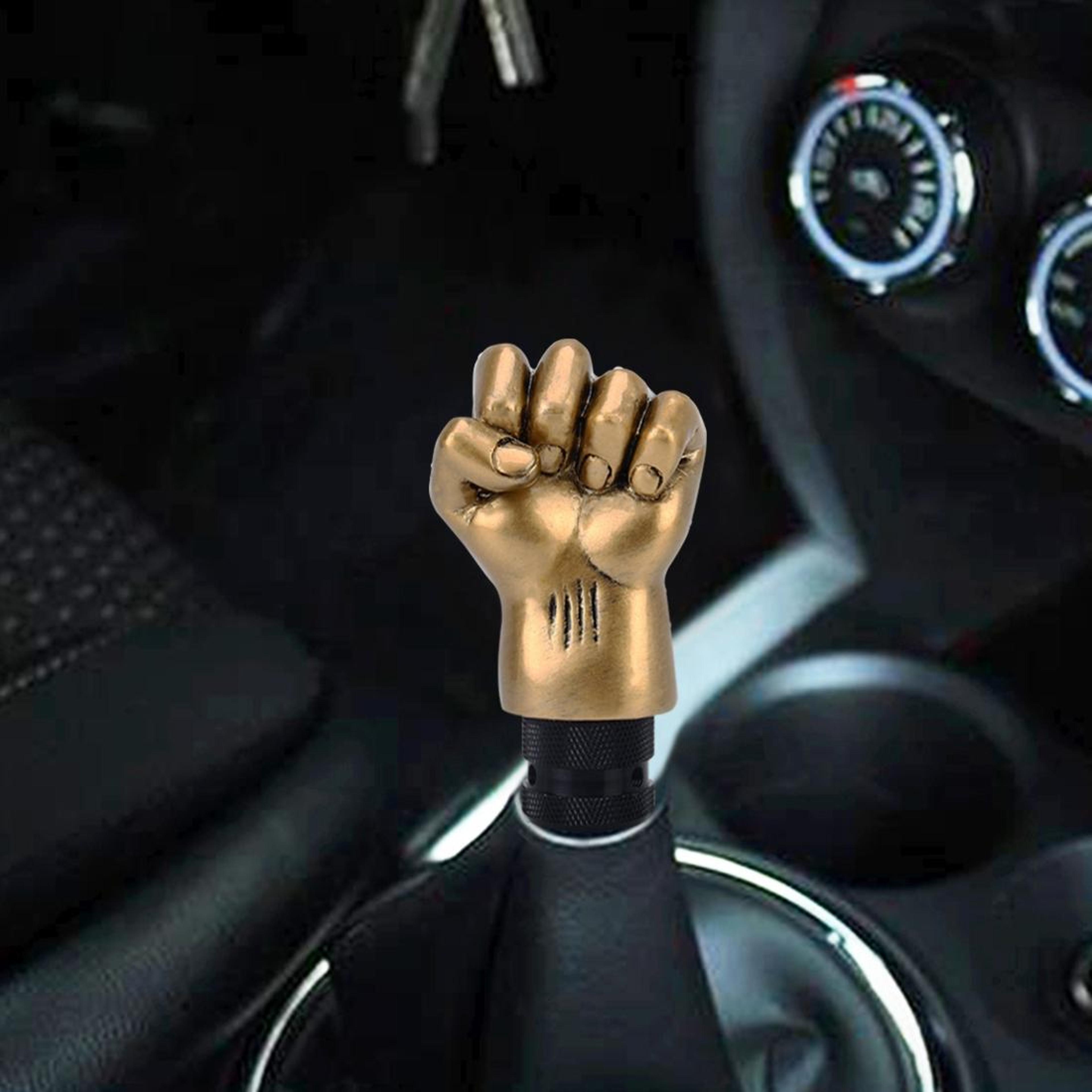 universal aluminum gear shift knob fist design for manual & automatic cars