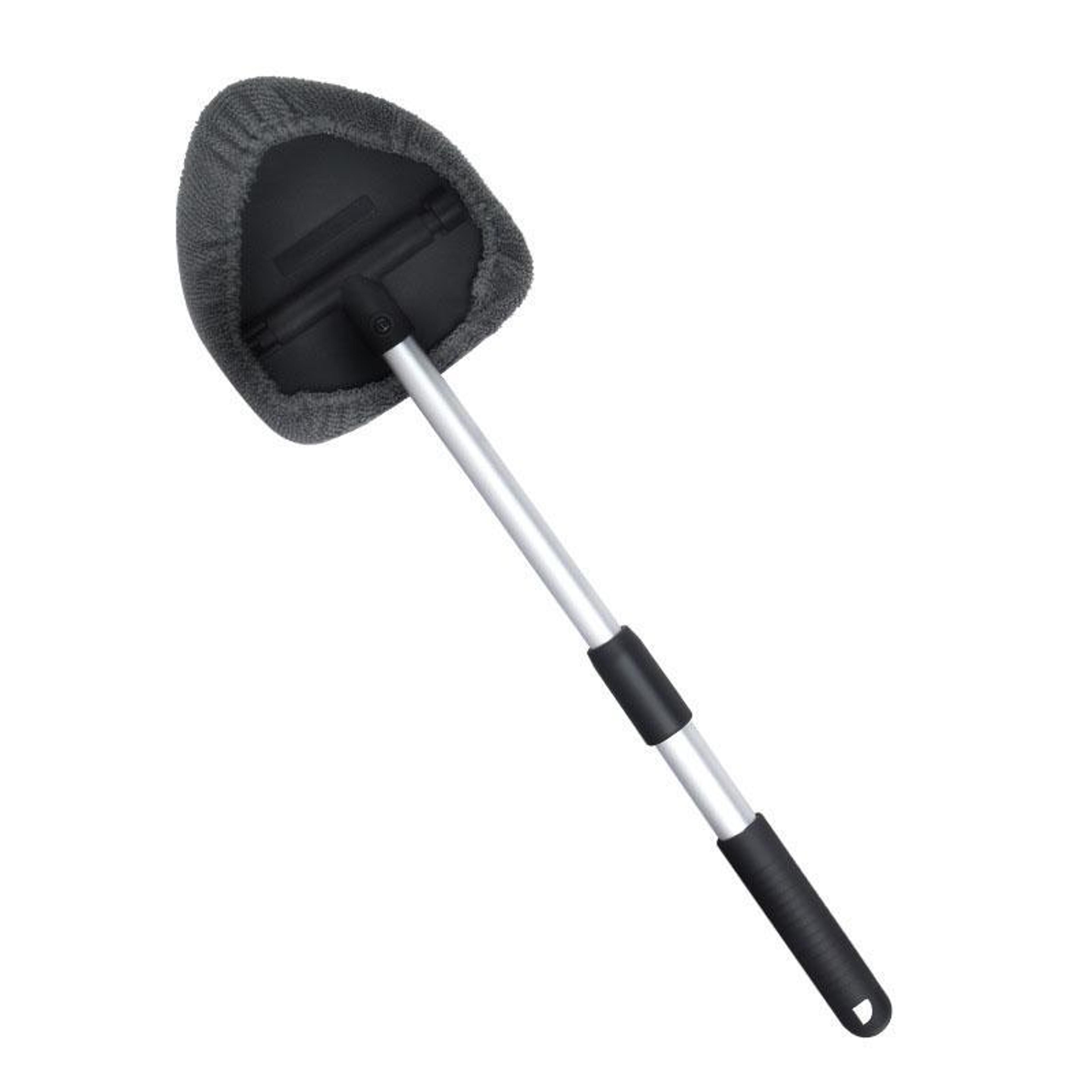 extendable car windshield cleaning tool with microfiber pad & rotating head