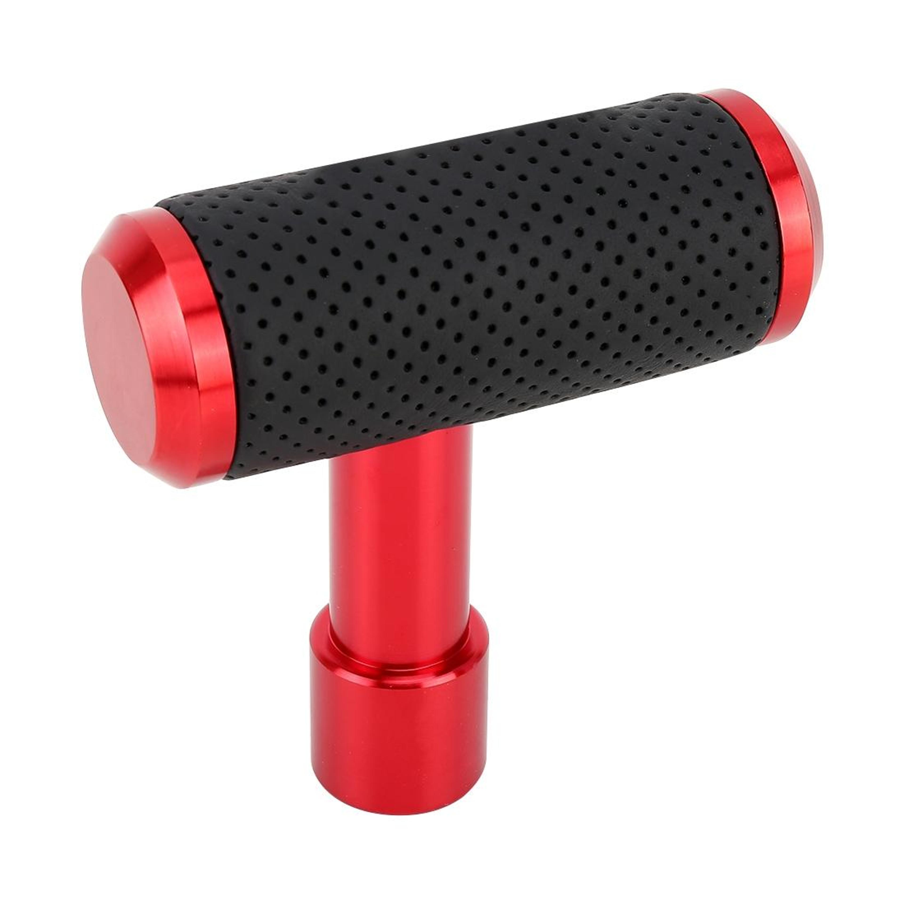 universal t bar gear shift knob for cars ergonomic gear shift knob with sporty red finish