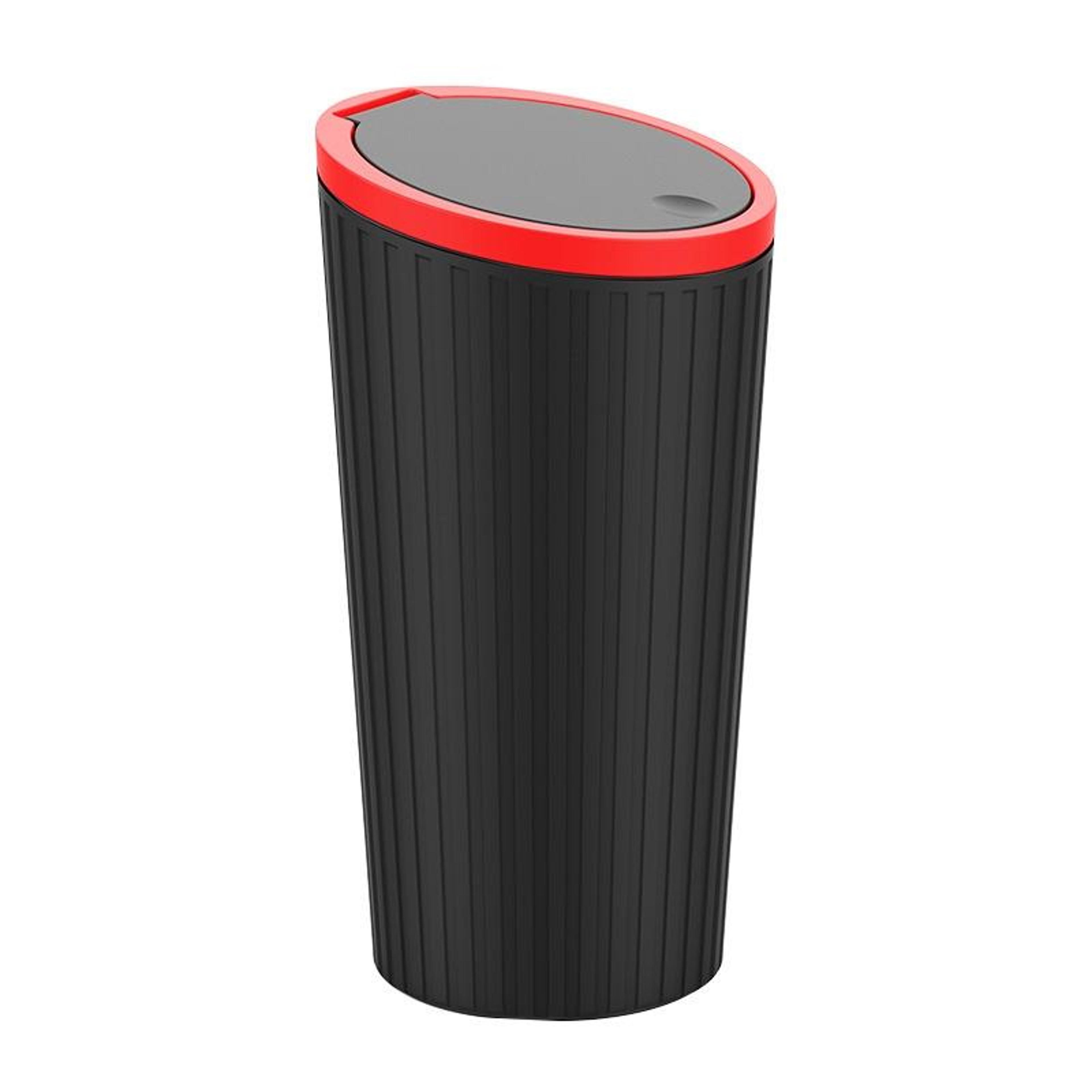 cupfit car trash can with lid portable car garbage bin & storage organizer