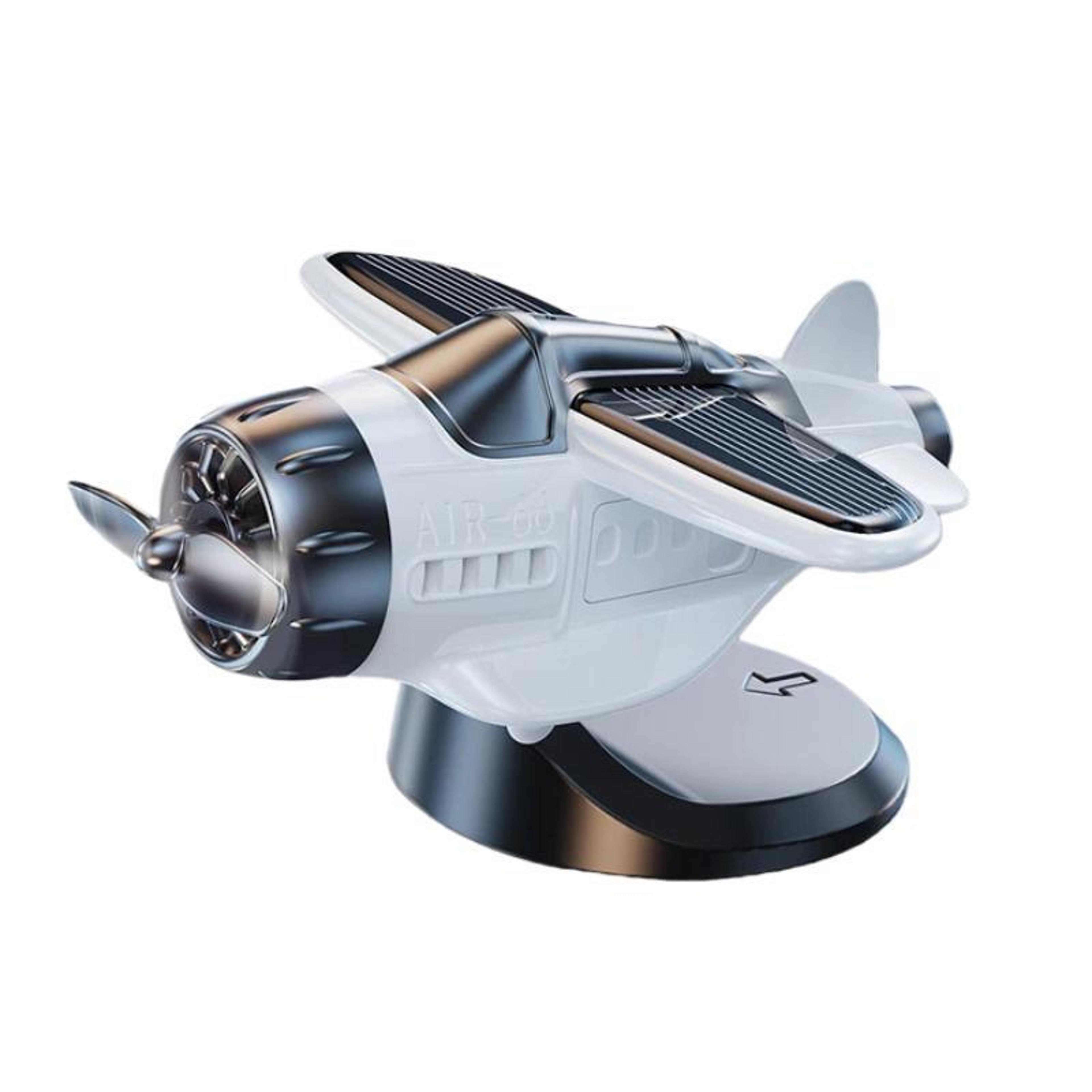solar powered rotating airplane dashboard ornament automatic spinning car interior decor