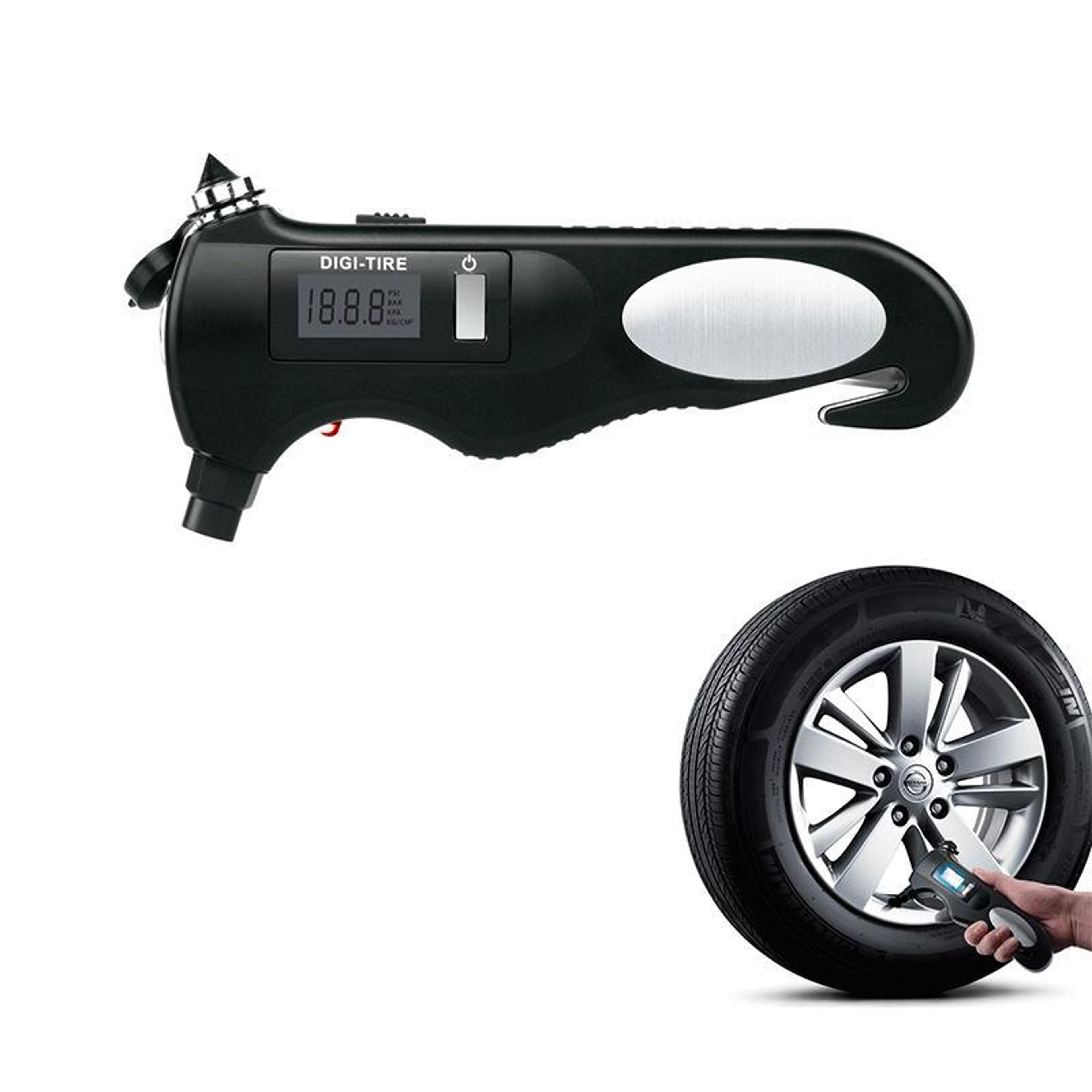 smartdrive digital tire pressure gauge & tpms monitor for cars, suvs & motorcycles