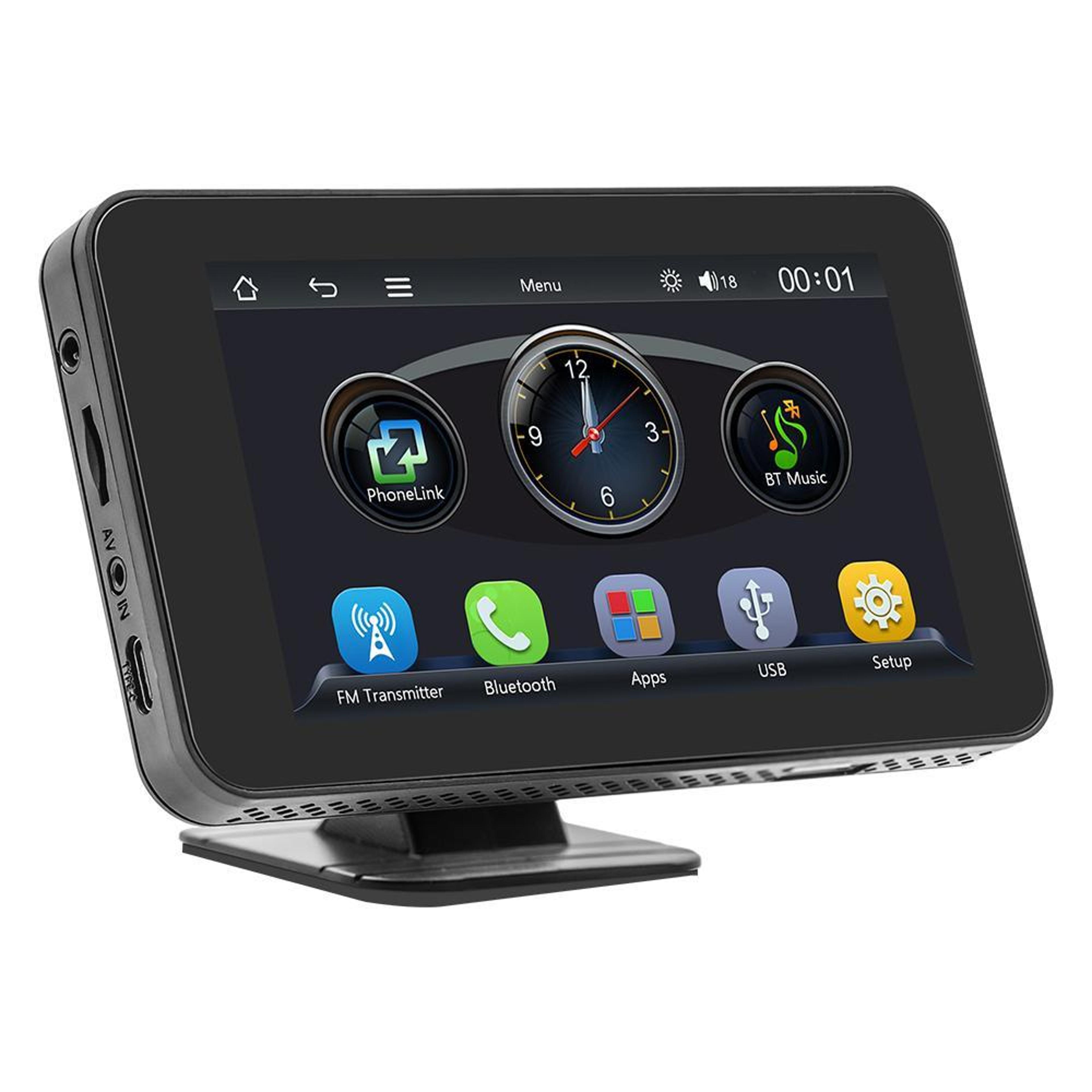 portable wireless carplay screen with android auto display touchscreen mp5 multimedia player