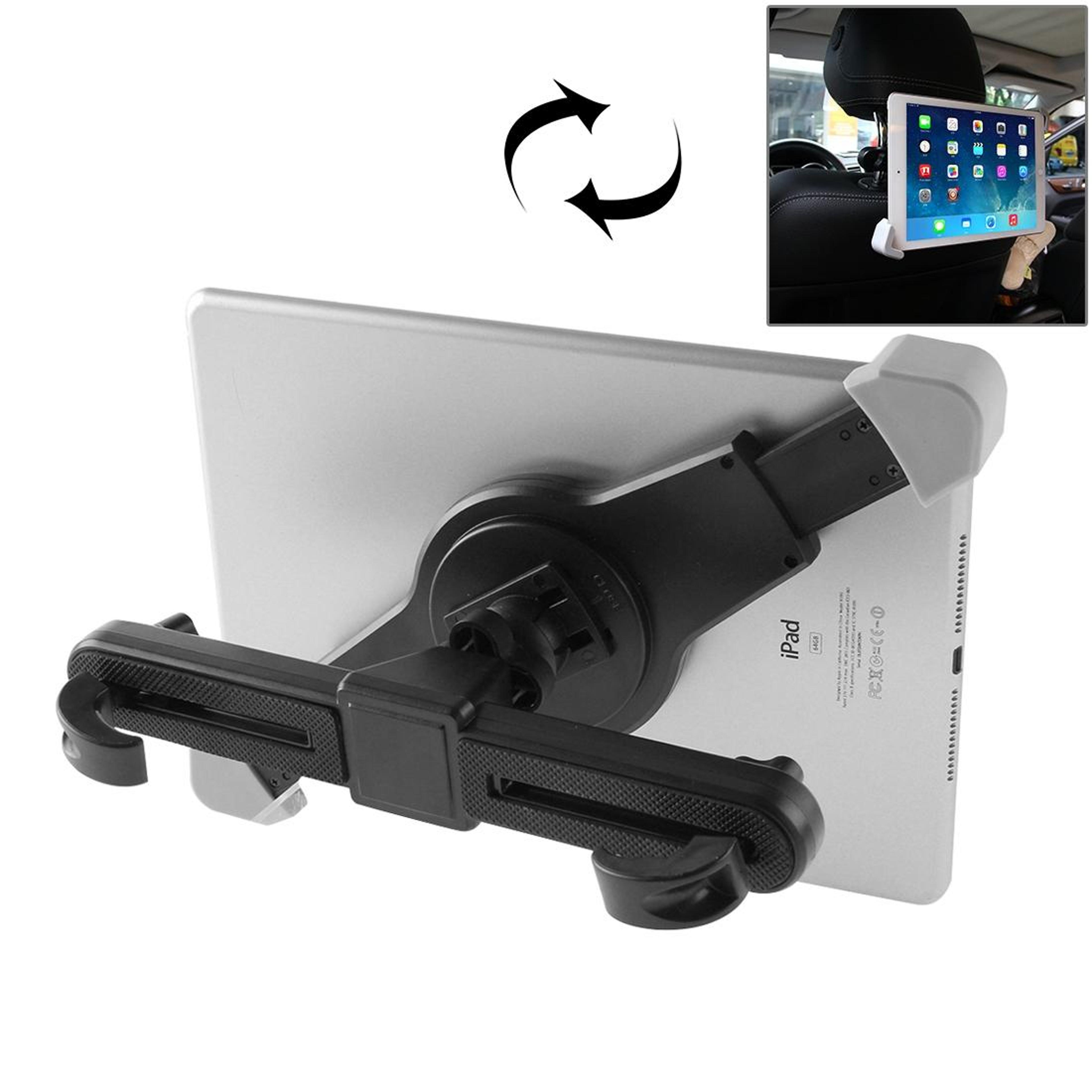 universal car headrest tablet holder rotating car tablet mount for ipad and tablets