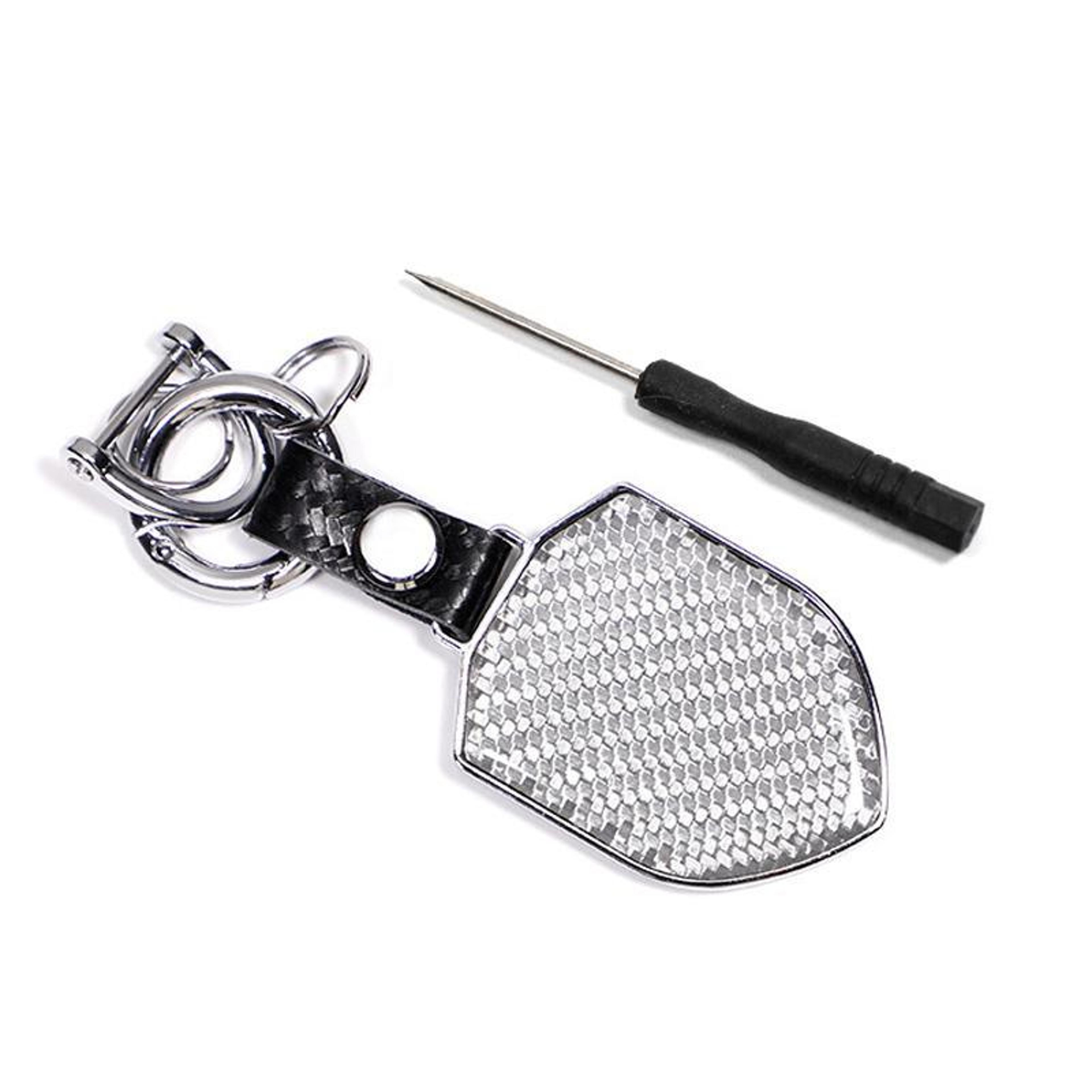 carbon fiber keychain metal key ring durable car key holder