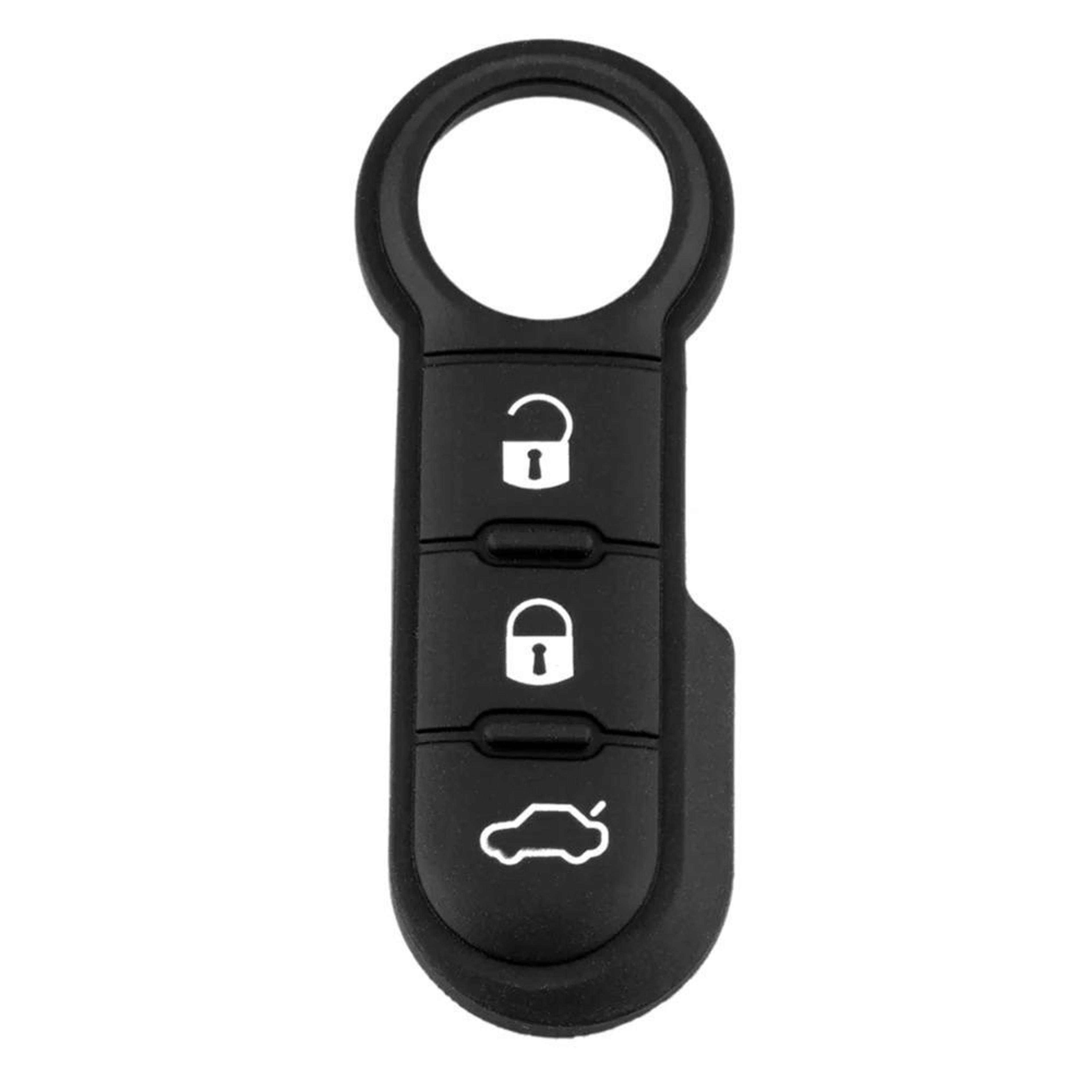 fiat car key shell replacement remote button case white print key fob cover