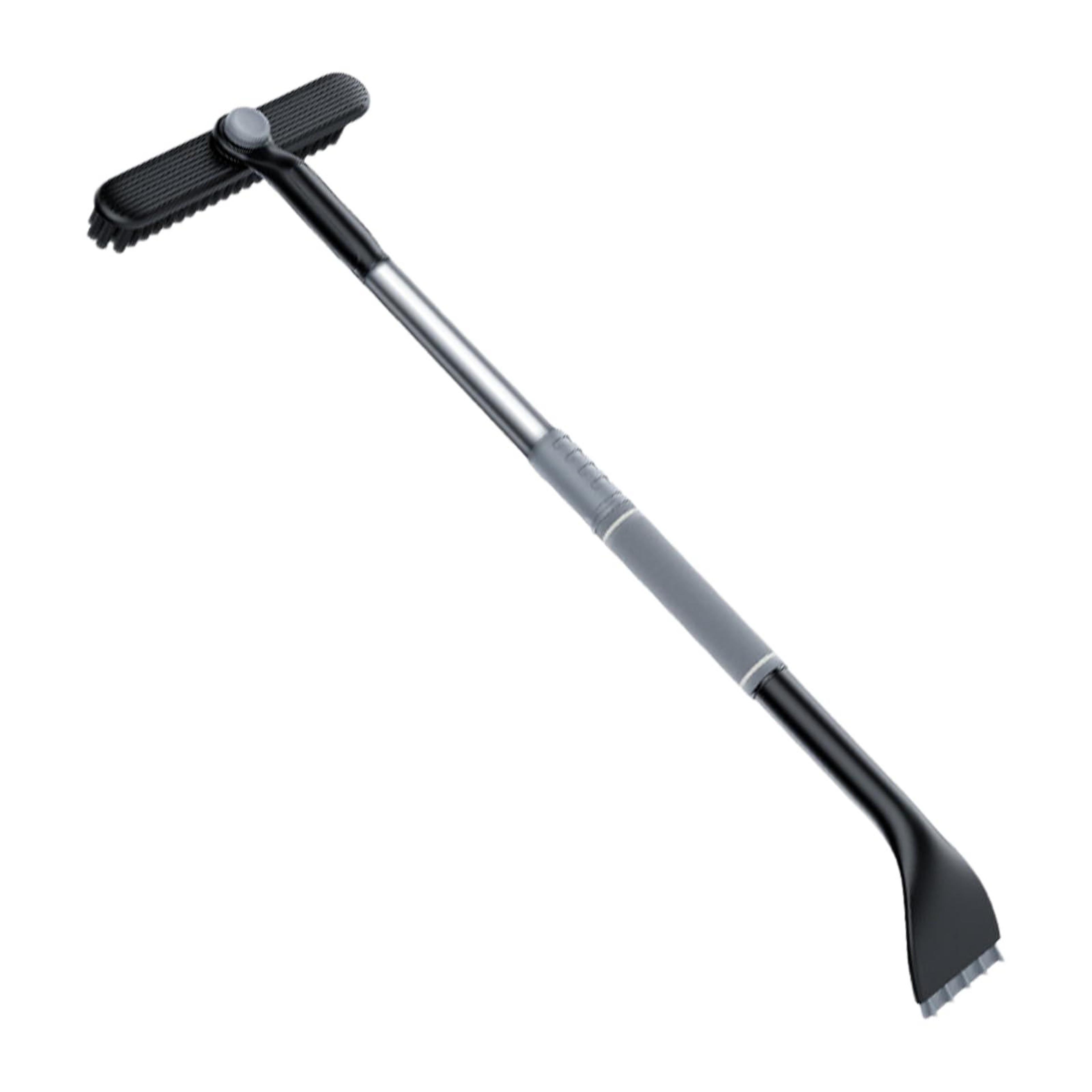 extendable car snow brush and ice scraper with degree rotating head