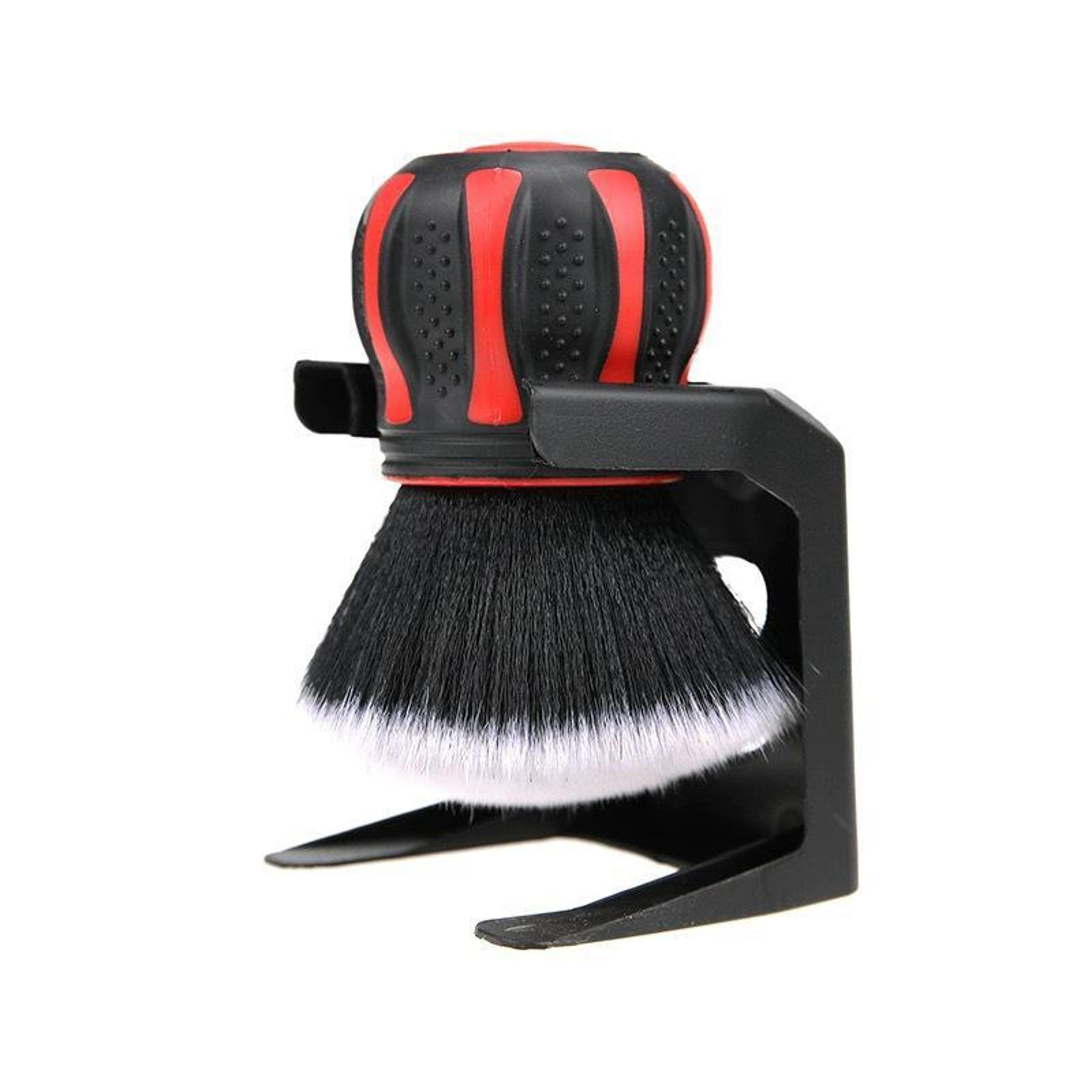 soft bristle car interior cleaning brush round detail dusting brush for dashboard air vents and trim